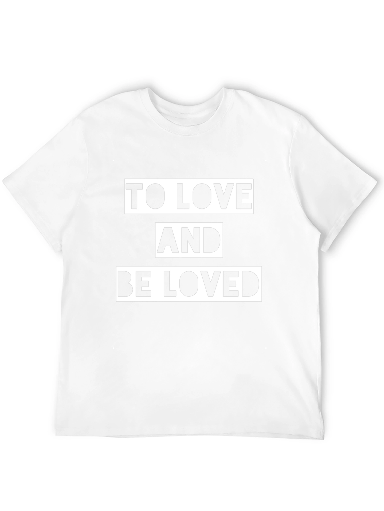 Camiseta Negra con Mensaje To Love and Be Loved