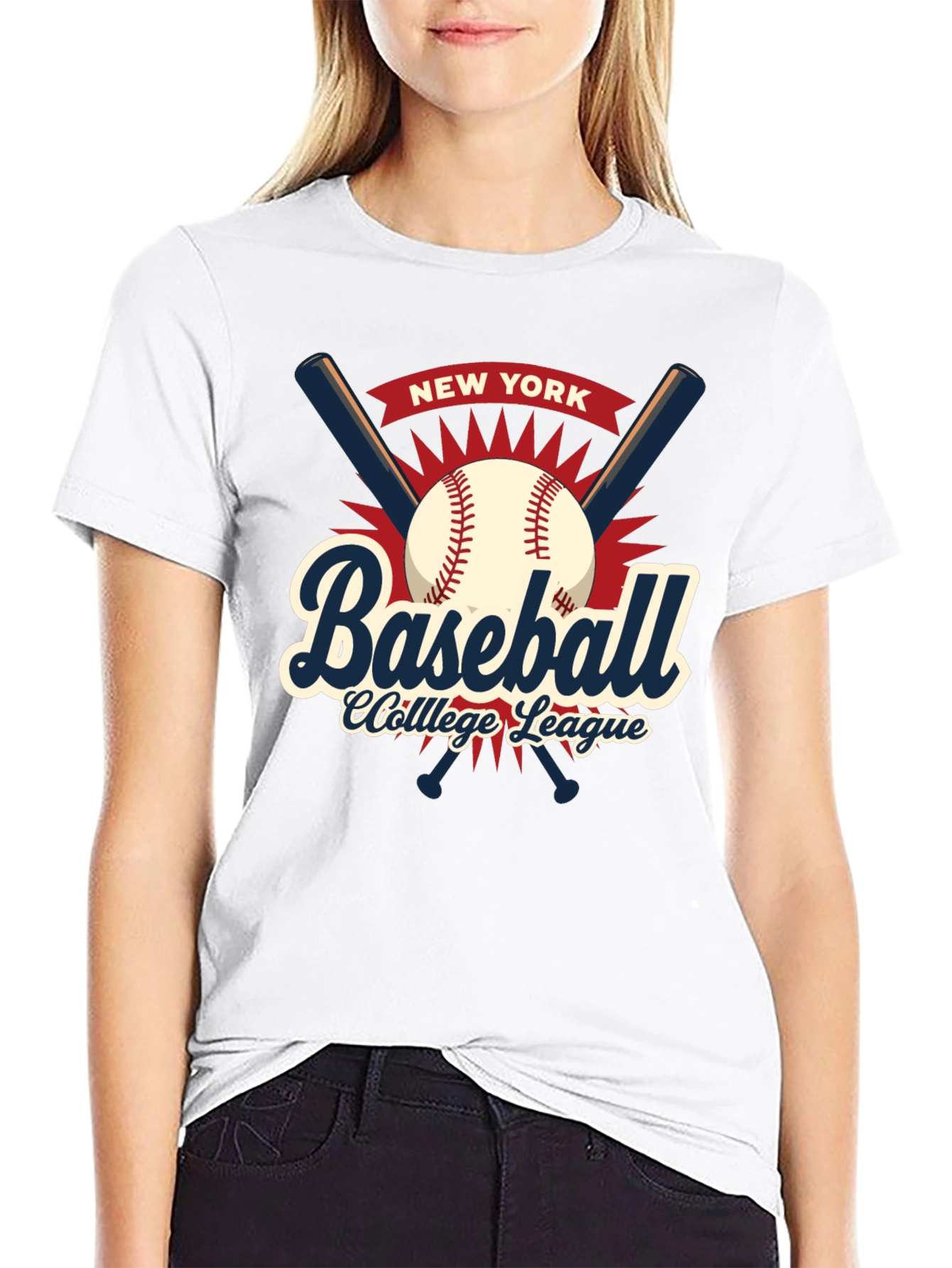 Camiseta Baseball College League New York