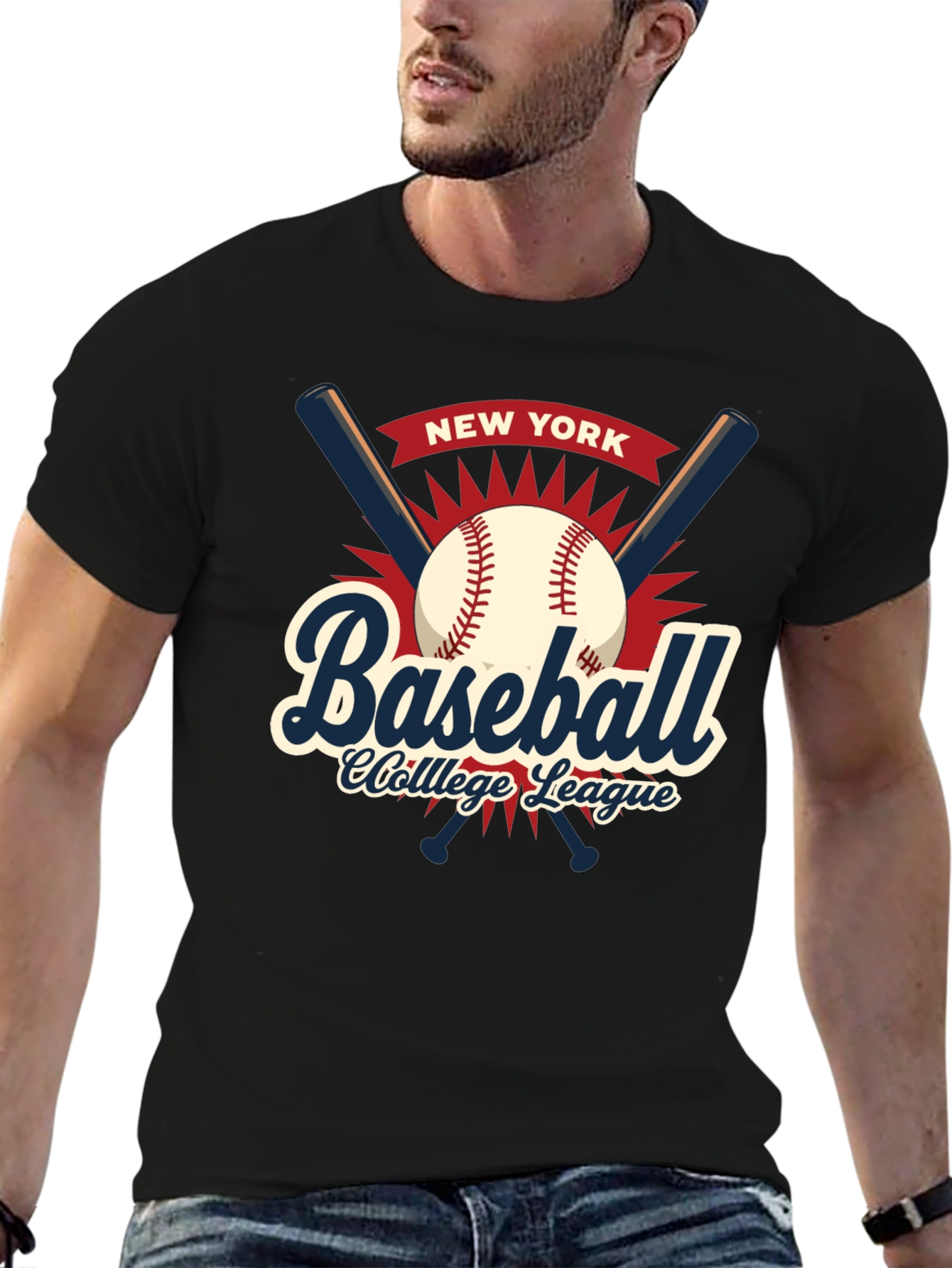 Camiseta Baseball College League New York