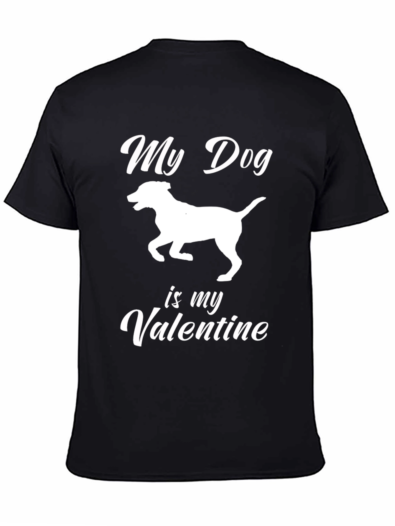 Camiseta Negra Mi Perro es mi San Valentín