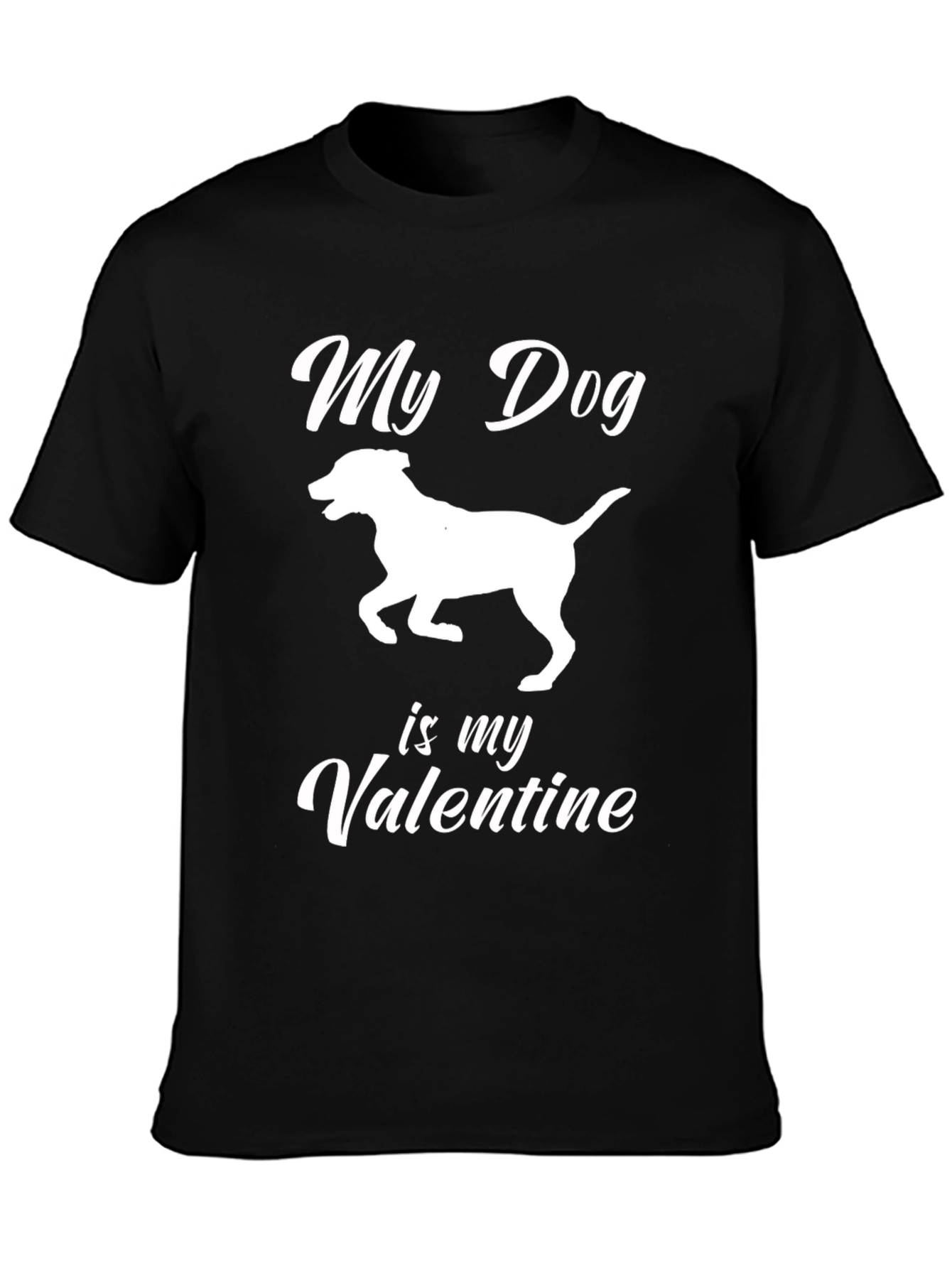 Camiseta Negra Mi Perro es mi San Valentín