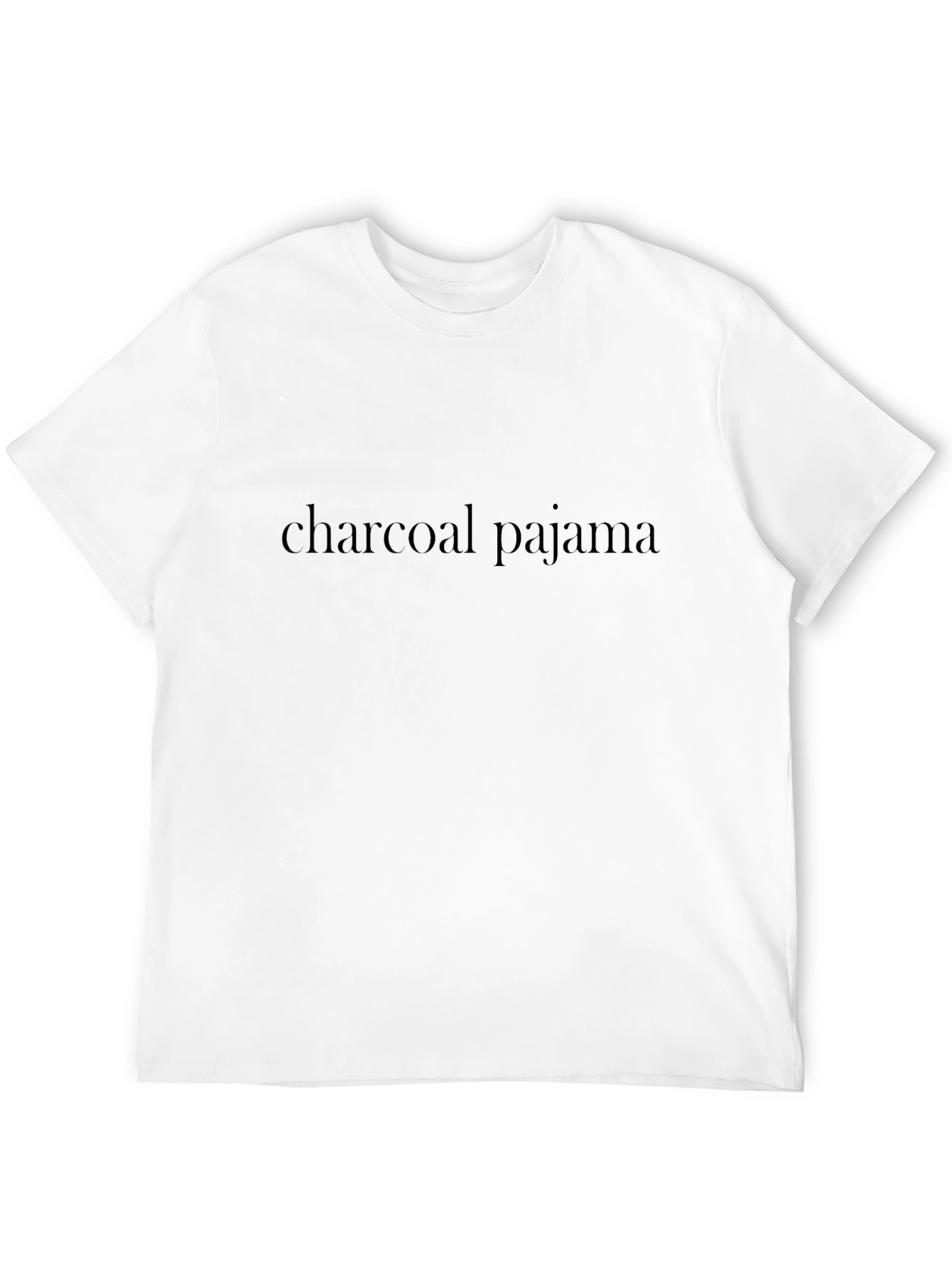 Camiseta Negra Casual Charcoal Pajama para Hombre