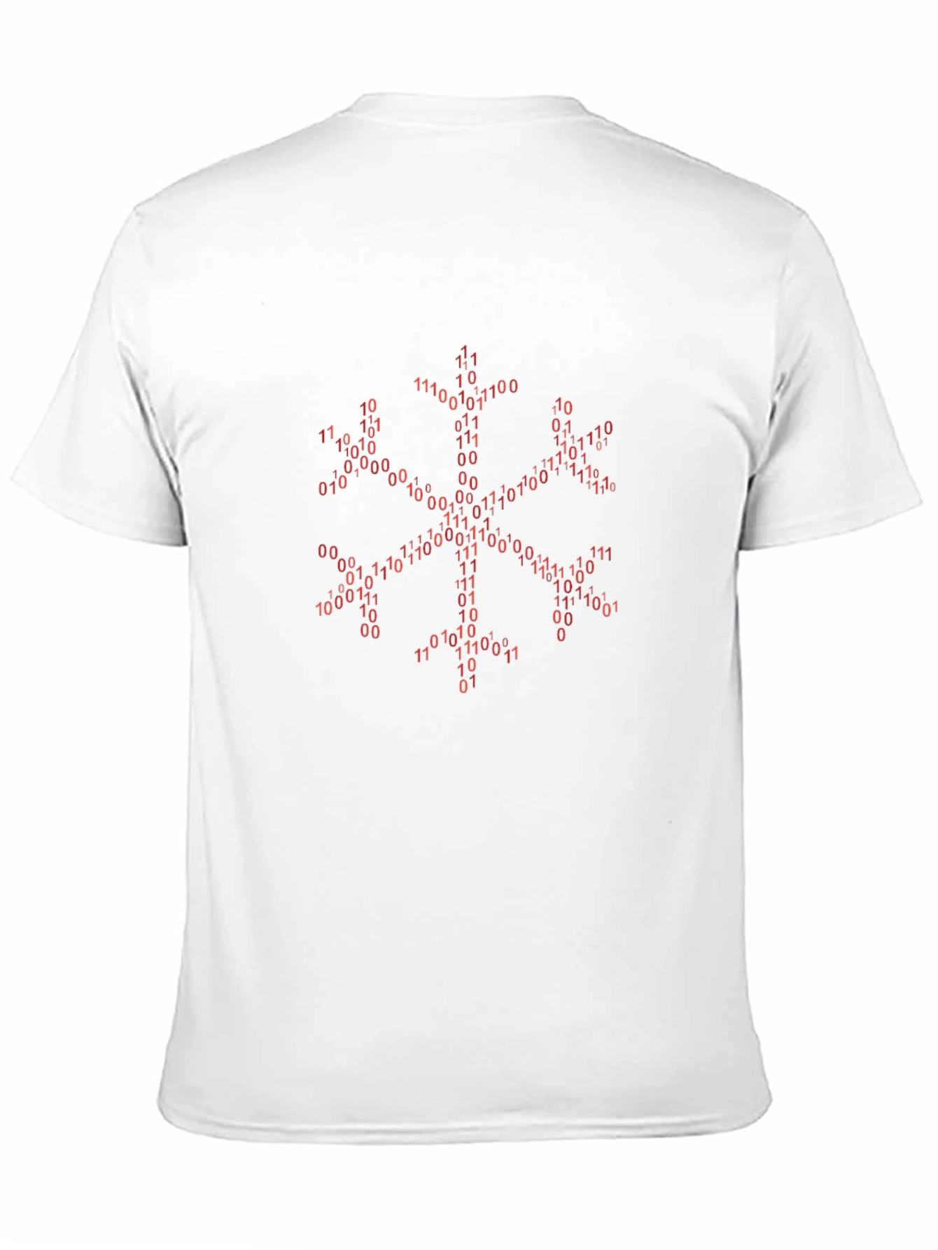 Camiseta Negra con Diseño Binario Abstracto