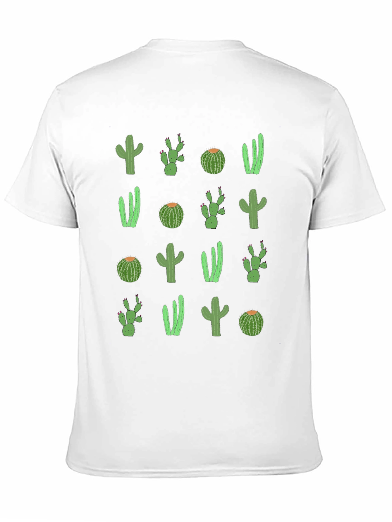 Camiseta Negra con Diseño de Cactus Divertido