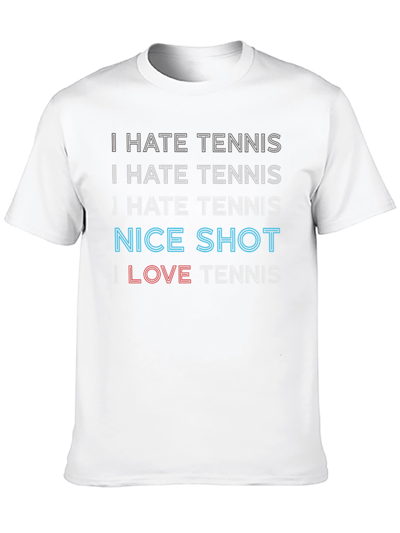 Camiseta Negra Humorística de Tenis