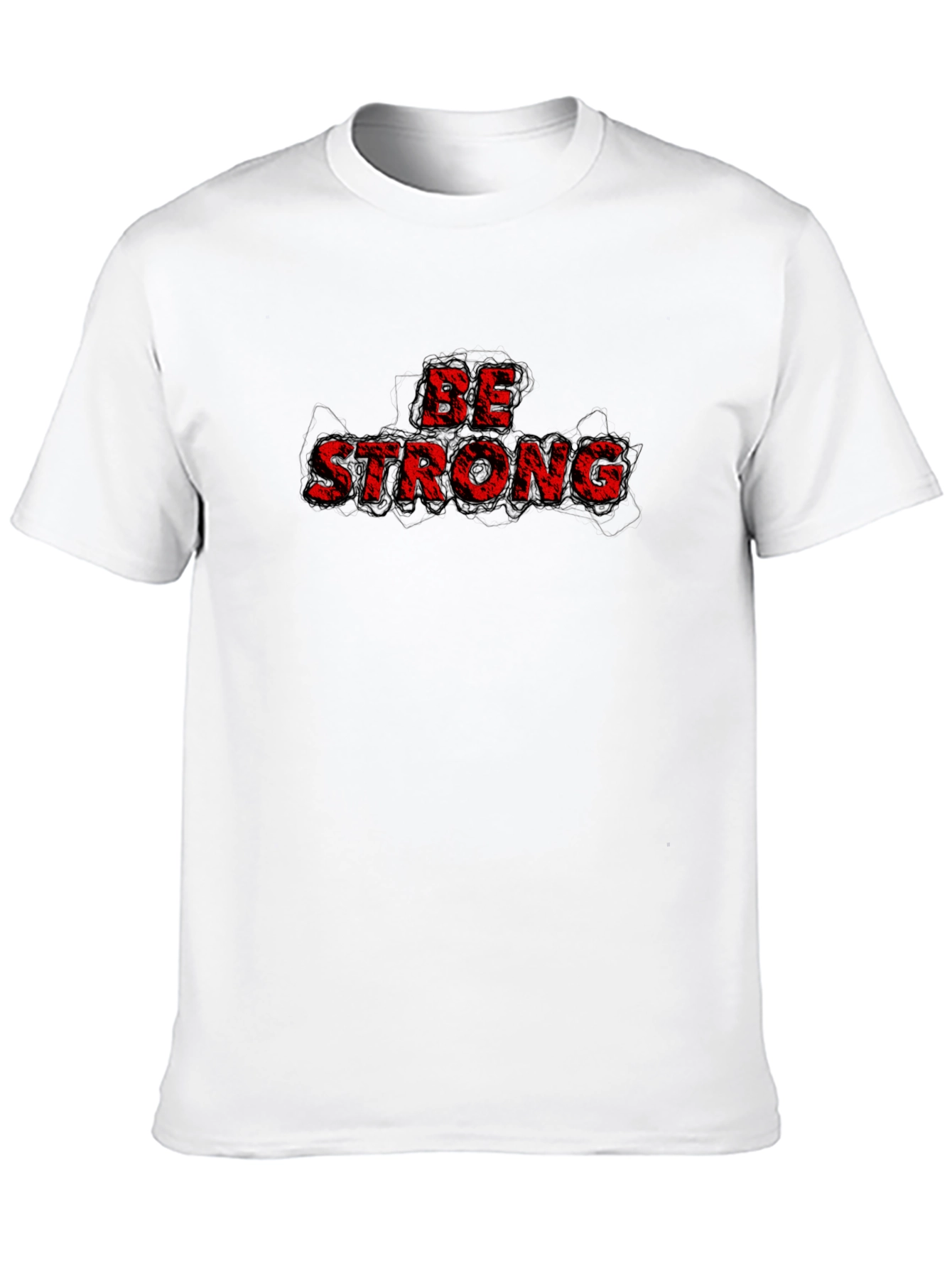 Camiseta Negra con Diseño Be Strong