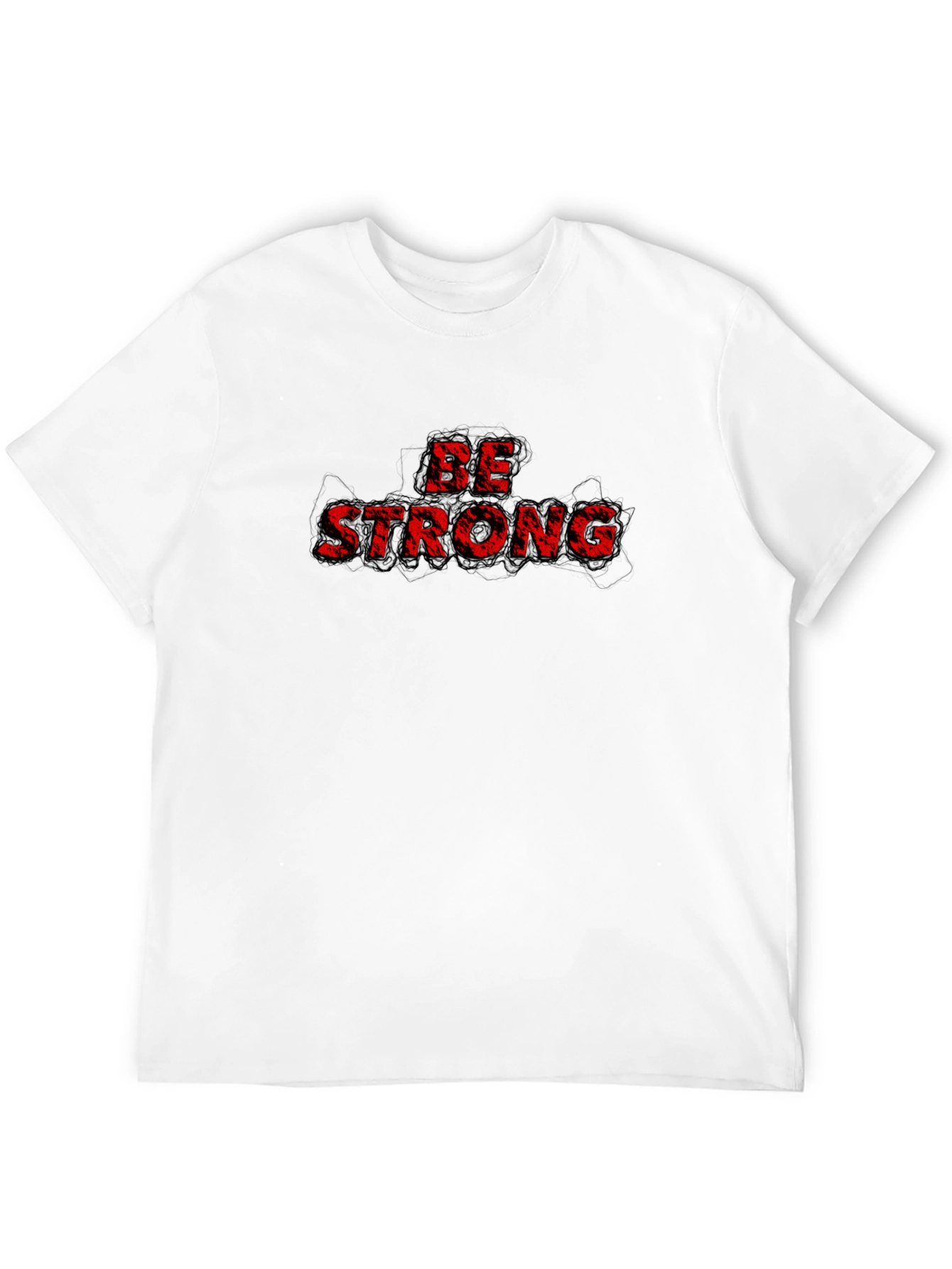 Camiseta Negra con Diseño Be Strong