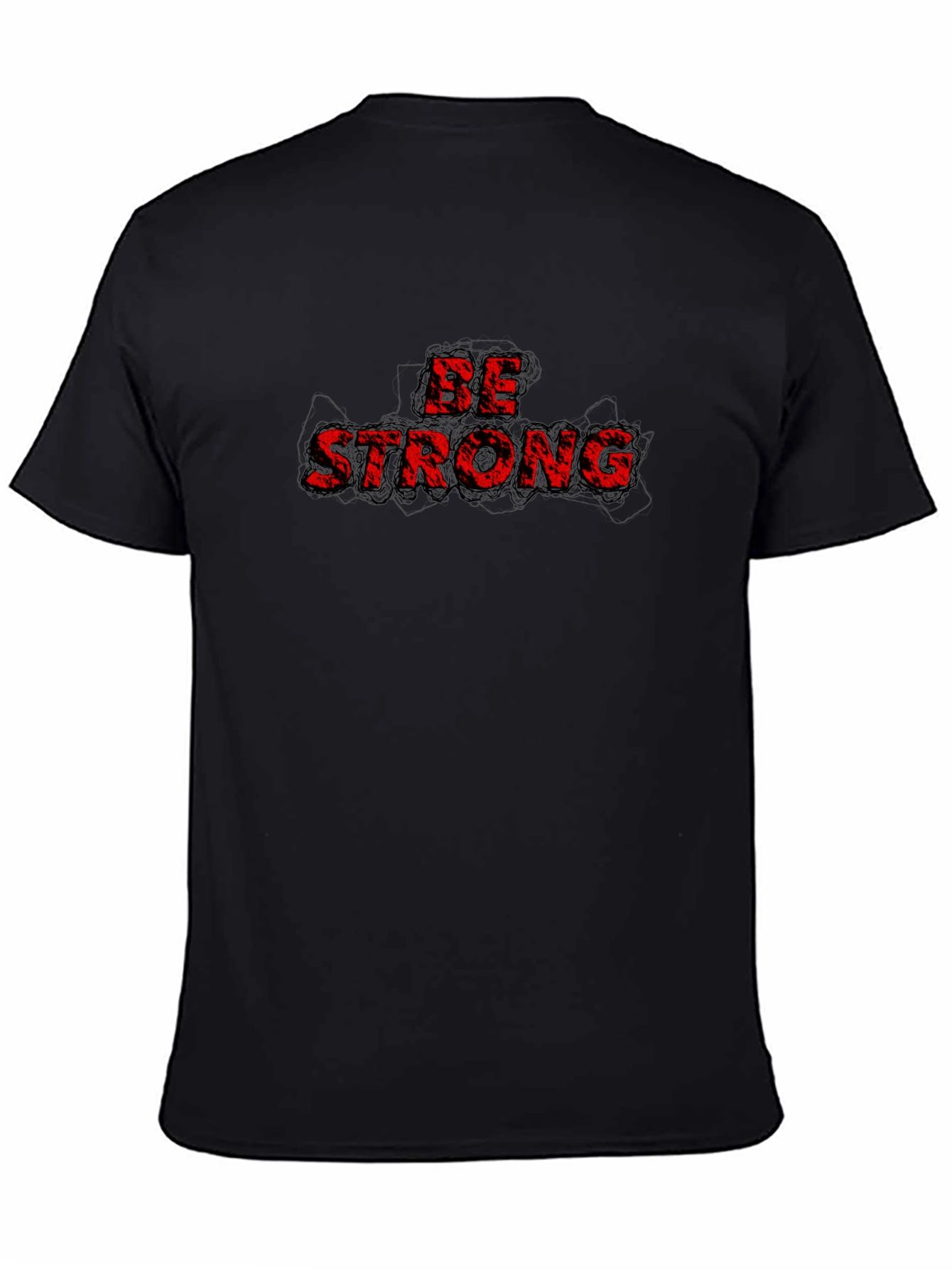 Camiseta Negra con Diseño Be Strong