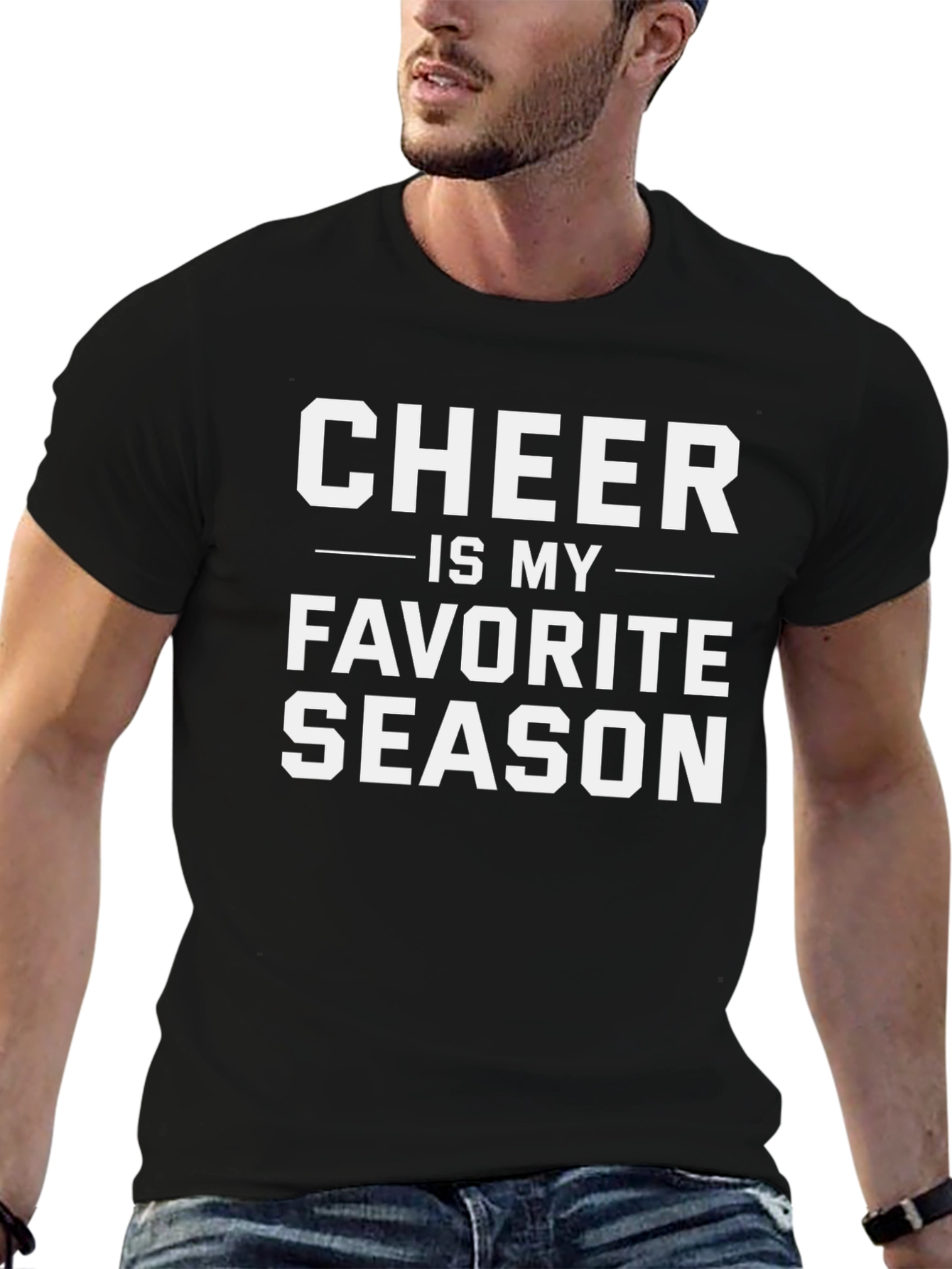 Camiseta Negra Cheer es mi Temporada Favorita