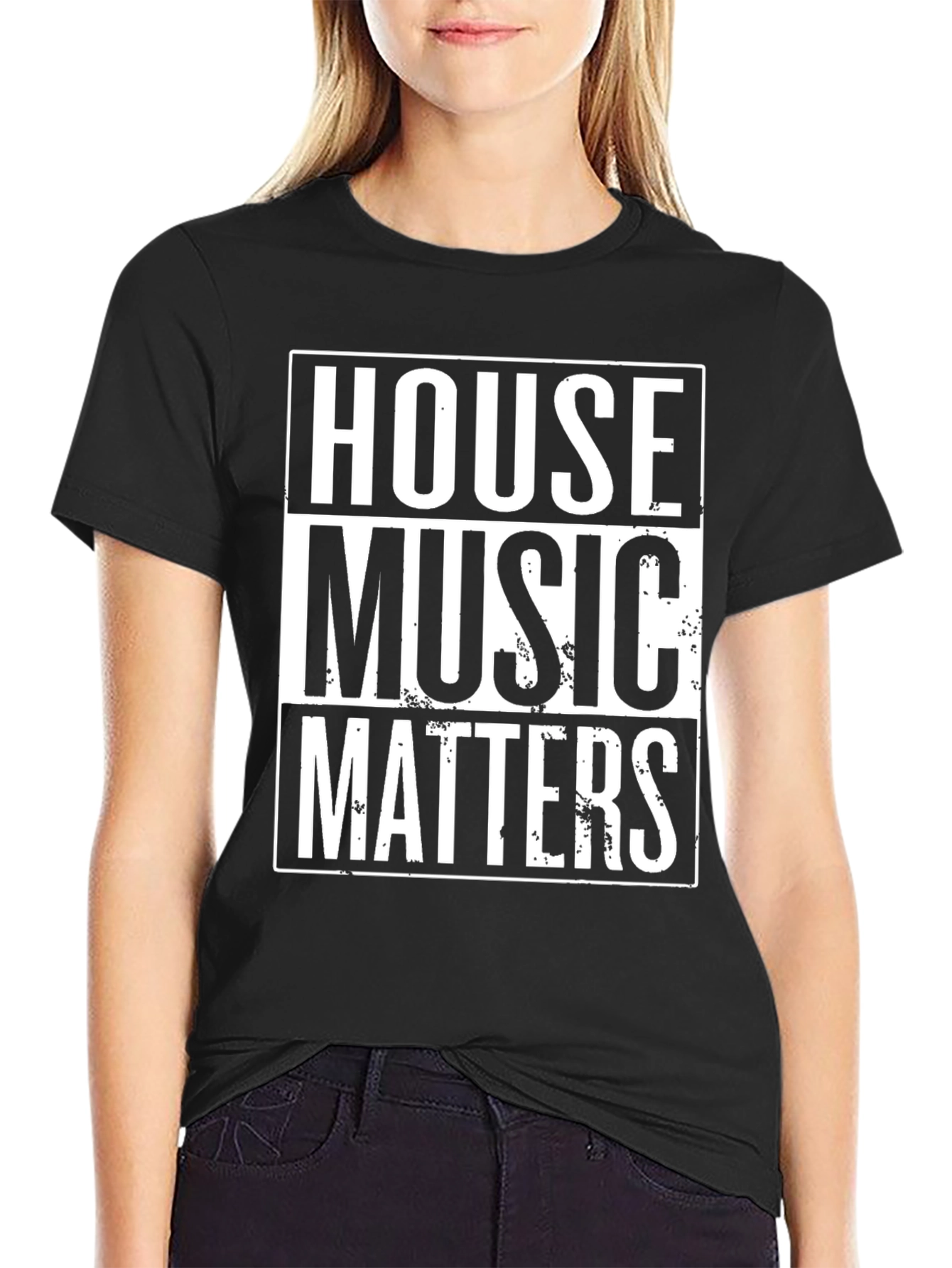 Camiseta Negra House Music Matters