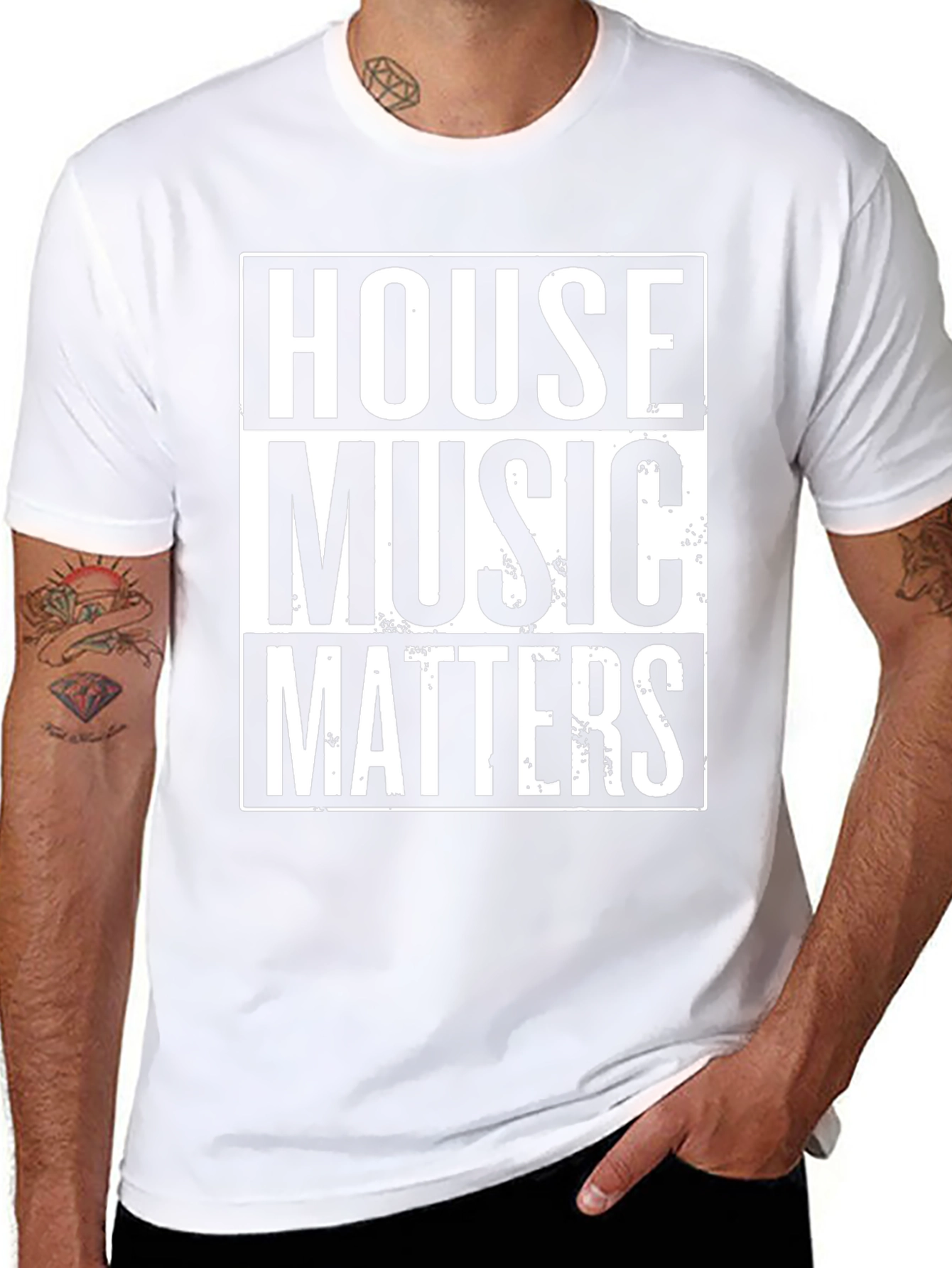Camiseta Negra House Music Matters