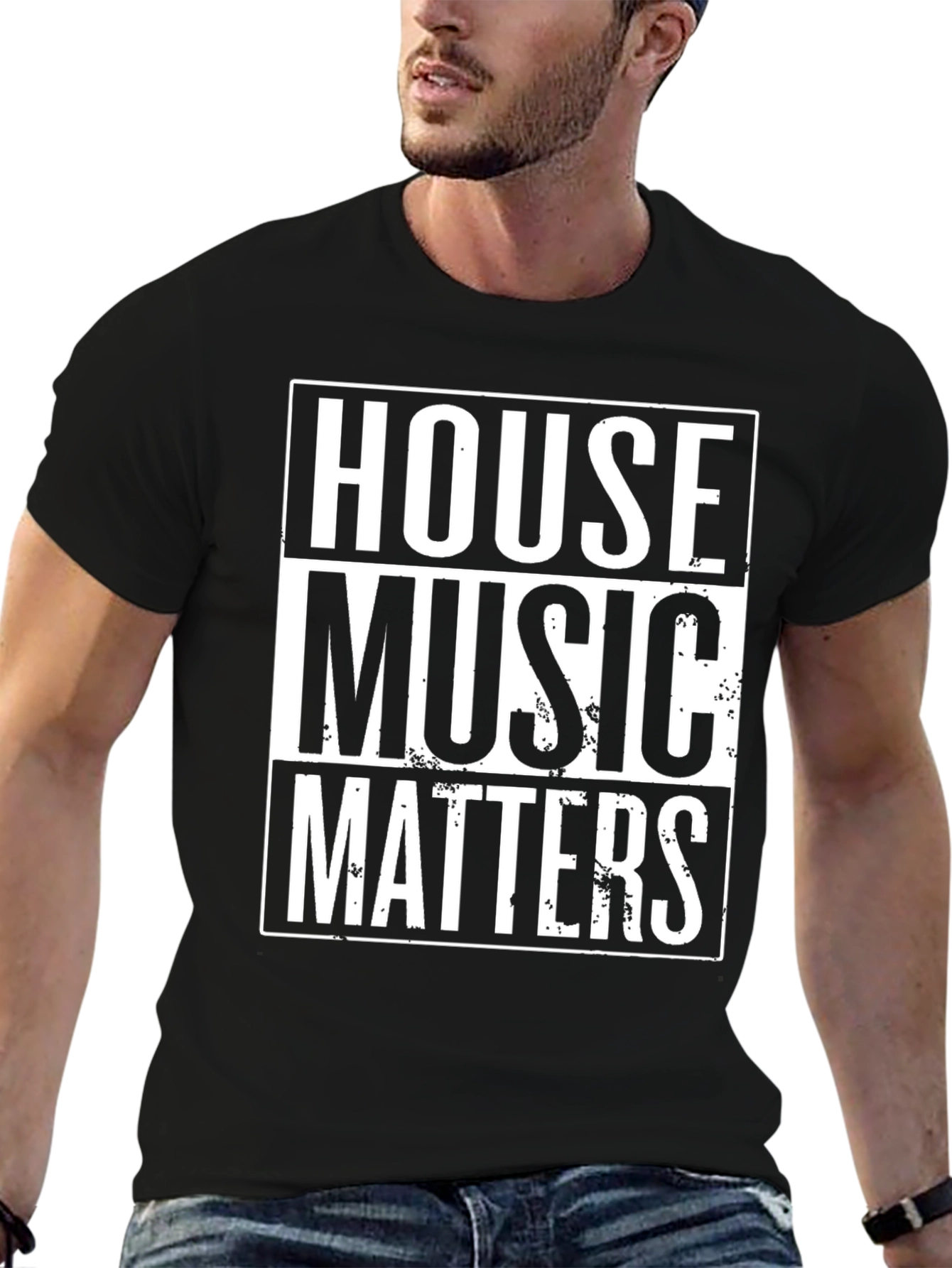 Camiseta Negra House Music Matters