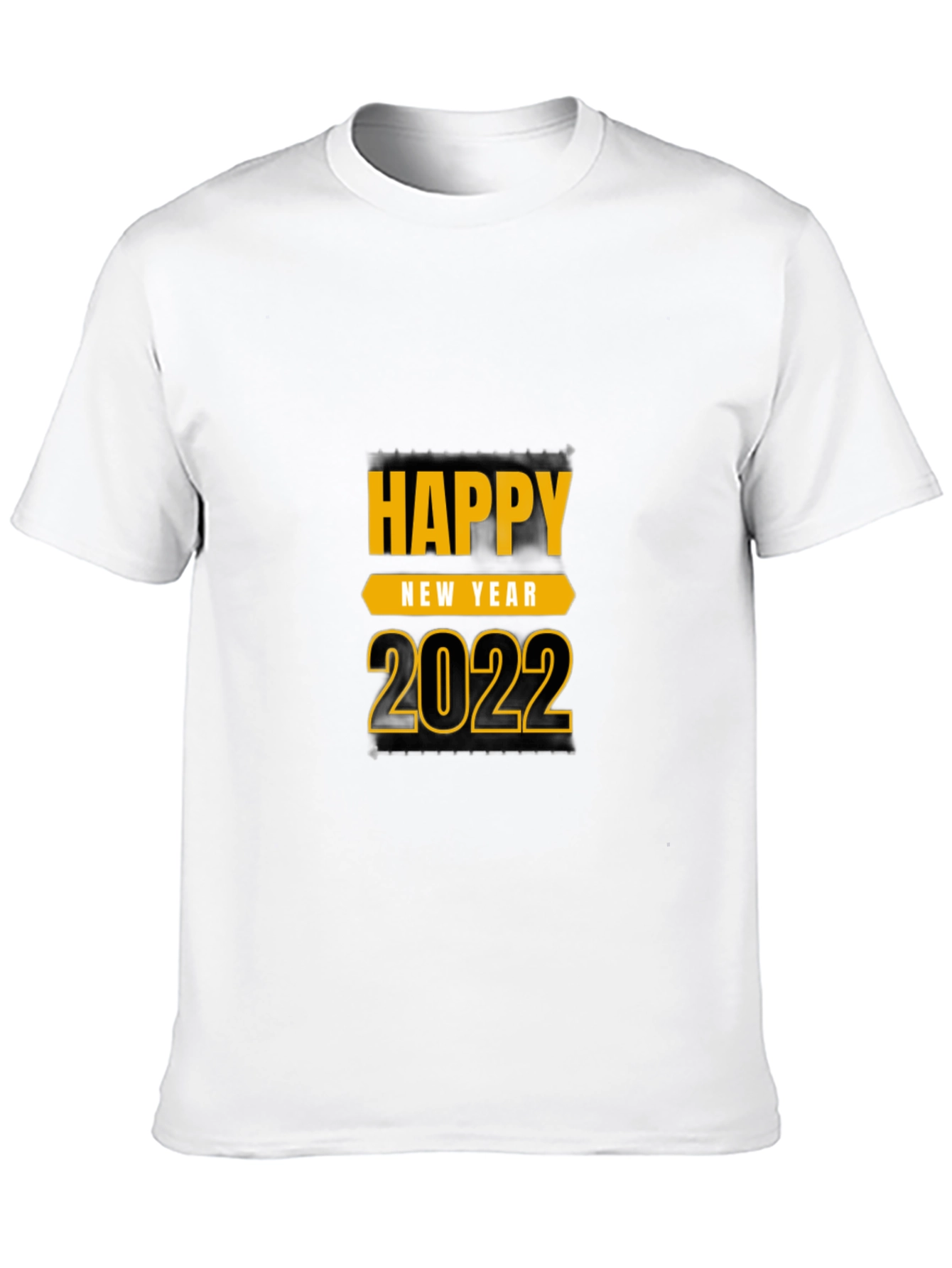 Camiseta Negra Feliz Año Nuevo 2022