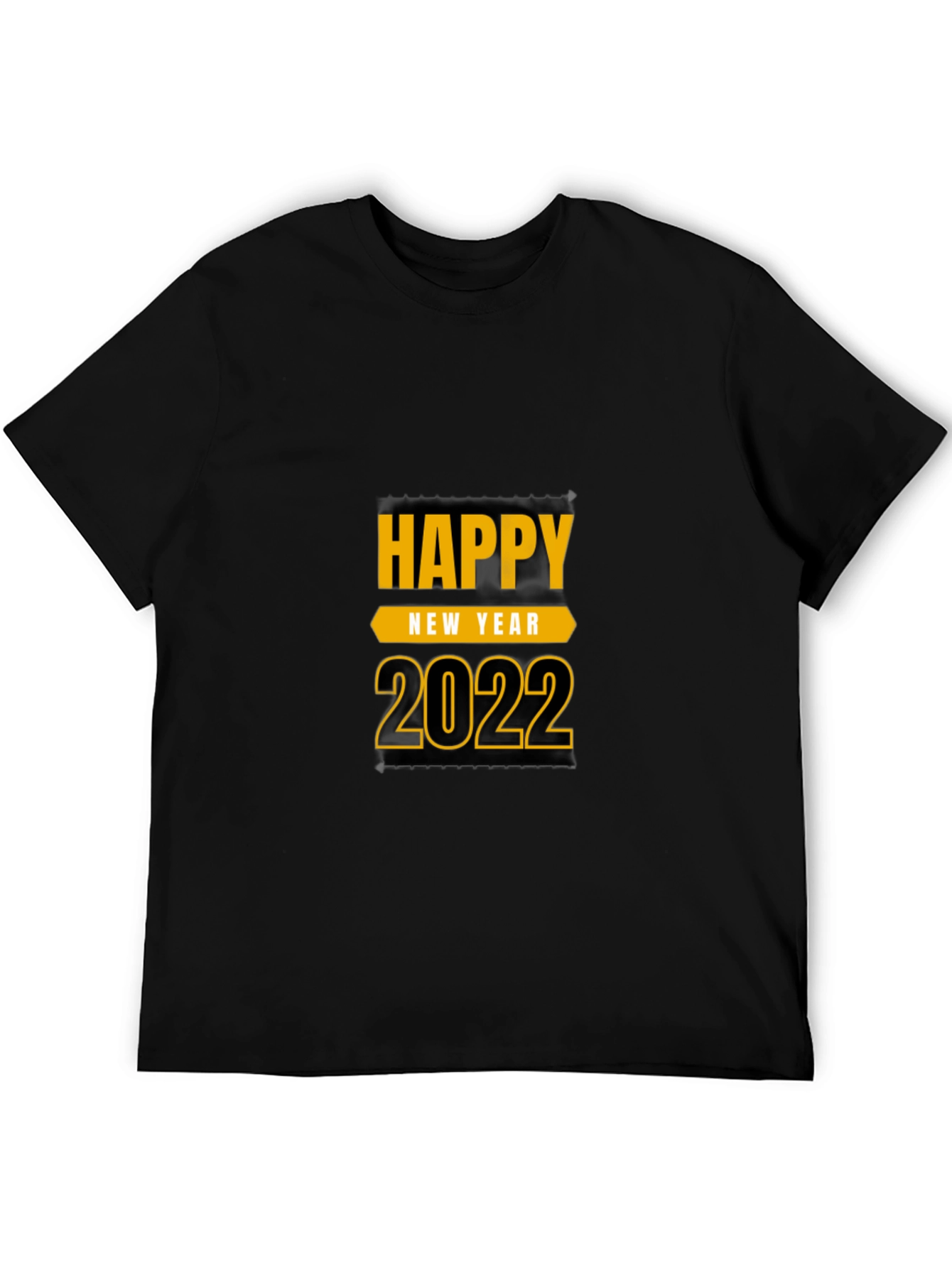 Camiseta Negra Feliz Año Nuevo 2022