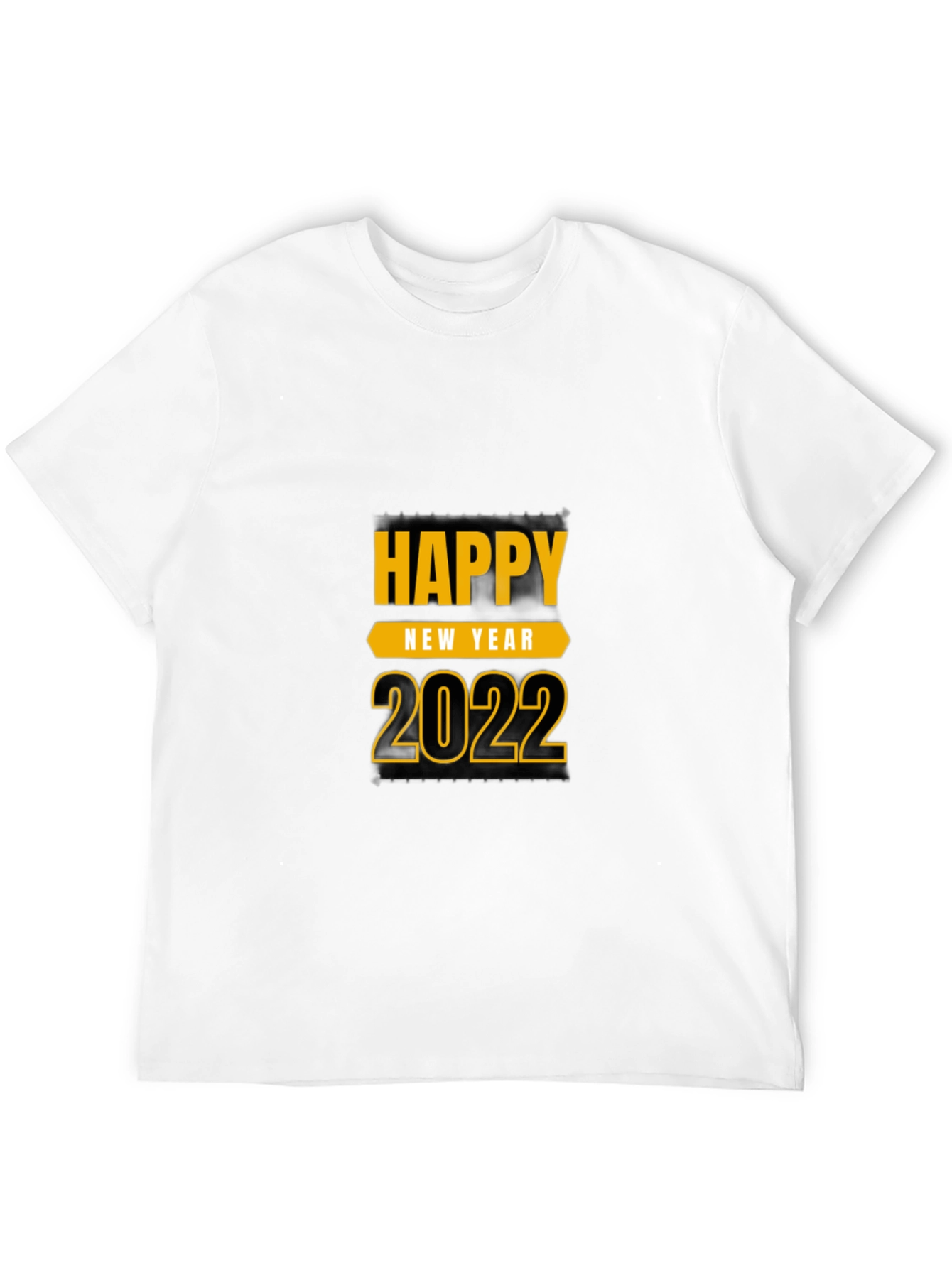 Camiseta Negra Feliz Año Nuevo 2022