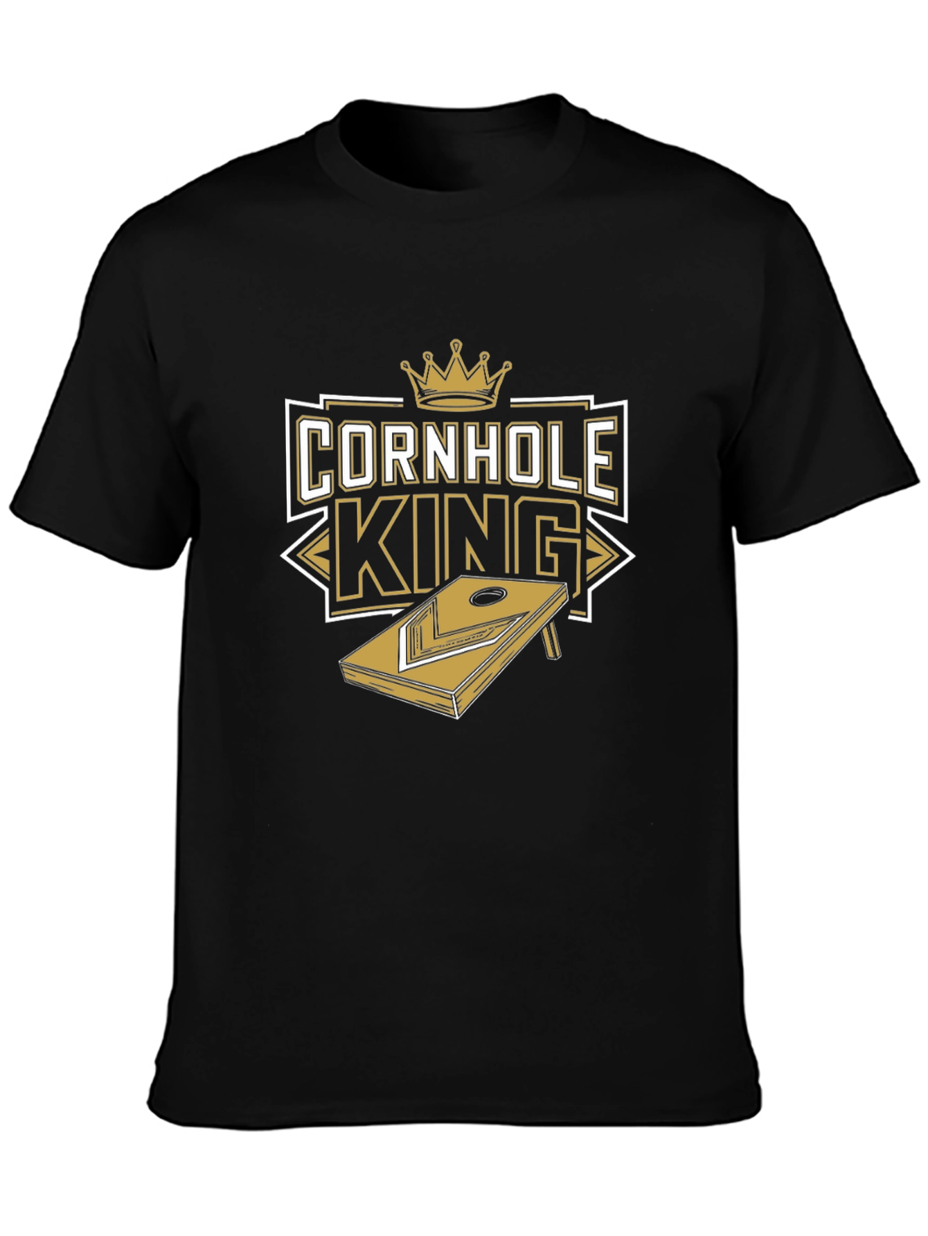 Camiseta Negra Rey del Cornhole
