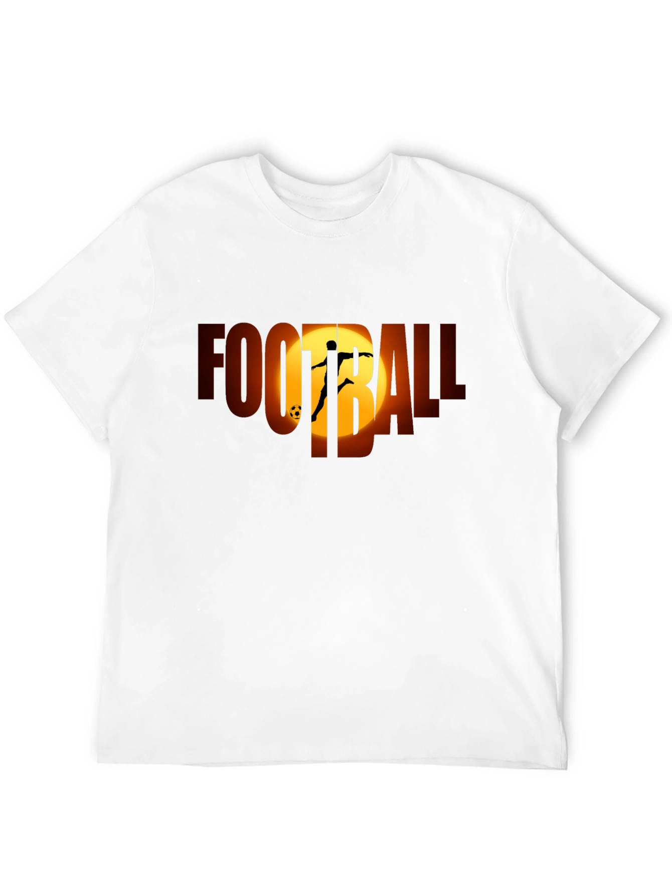 Camiseta Negra Football con Silueta de Jugador
