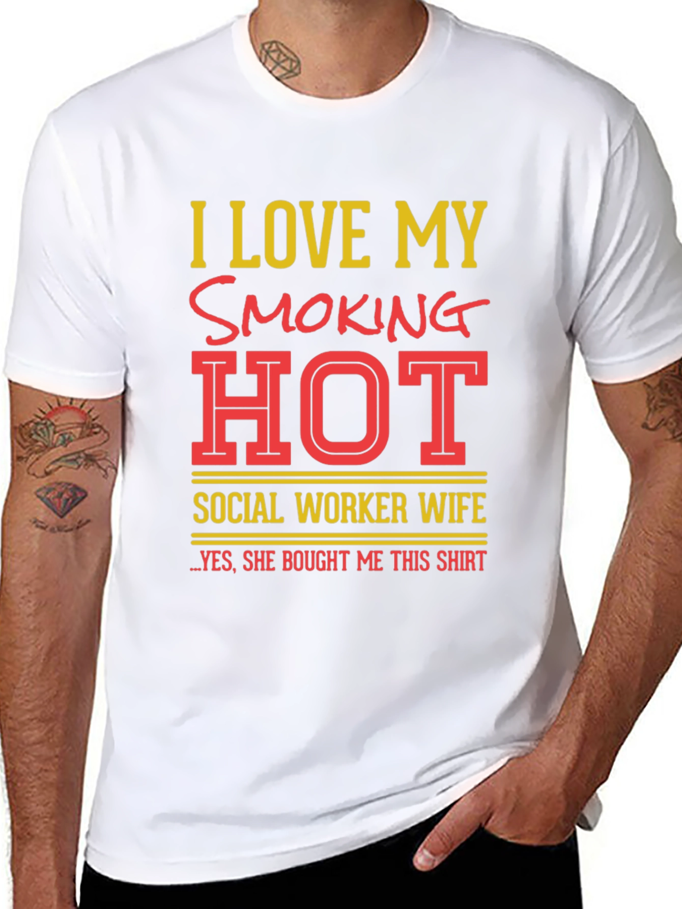 Camiseta Amo a mi esposa trabajadora social HOT