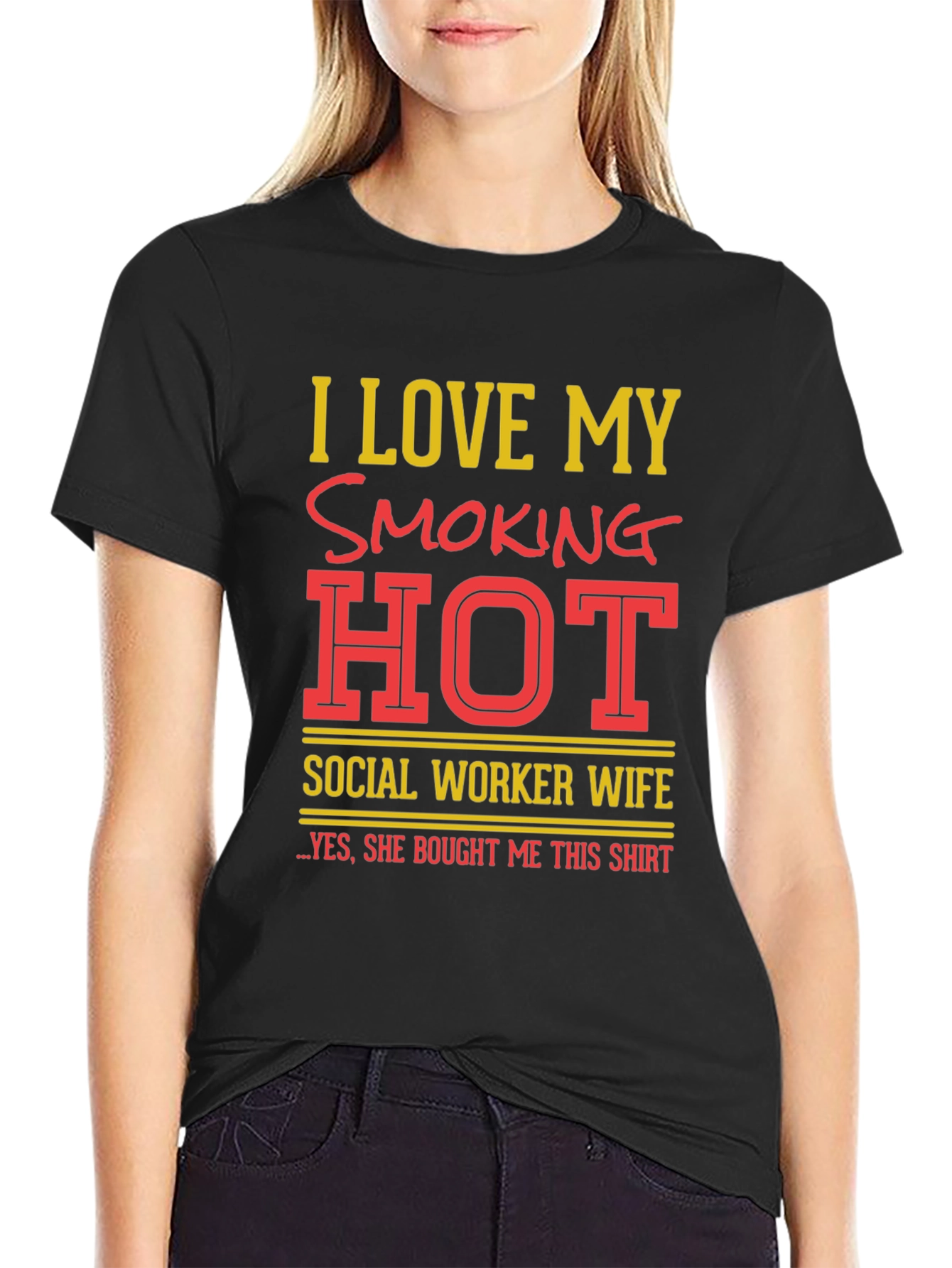 Camiseta Amo a mi esposa trabajadora social HOT