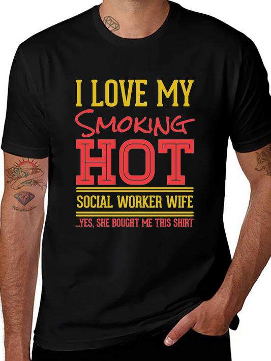 Camiseta Amo a mi esposa trabajadora social HOT