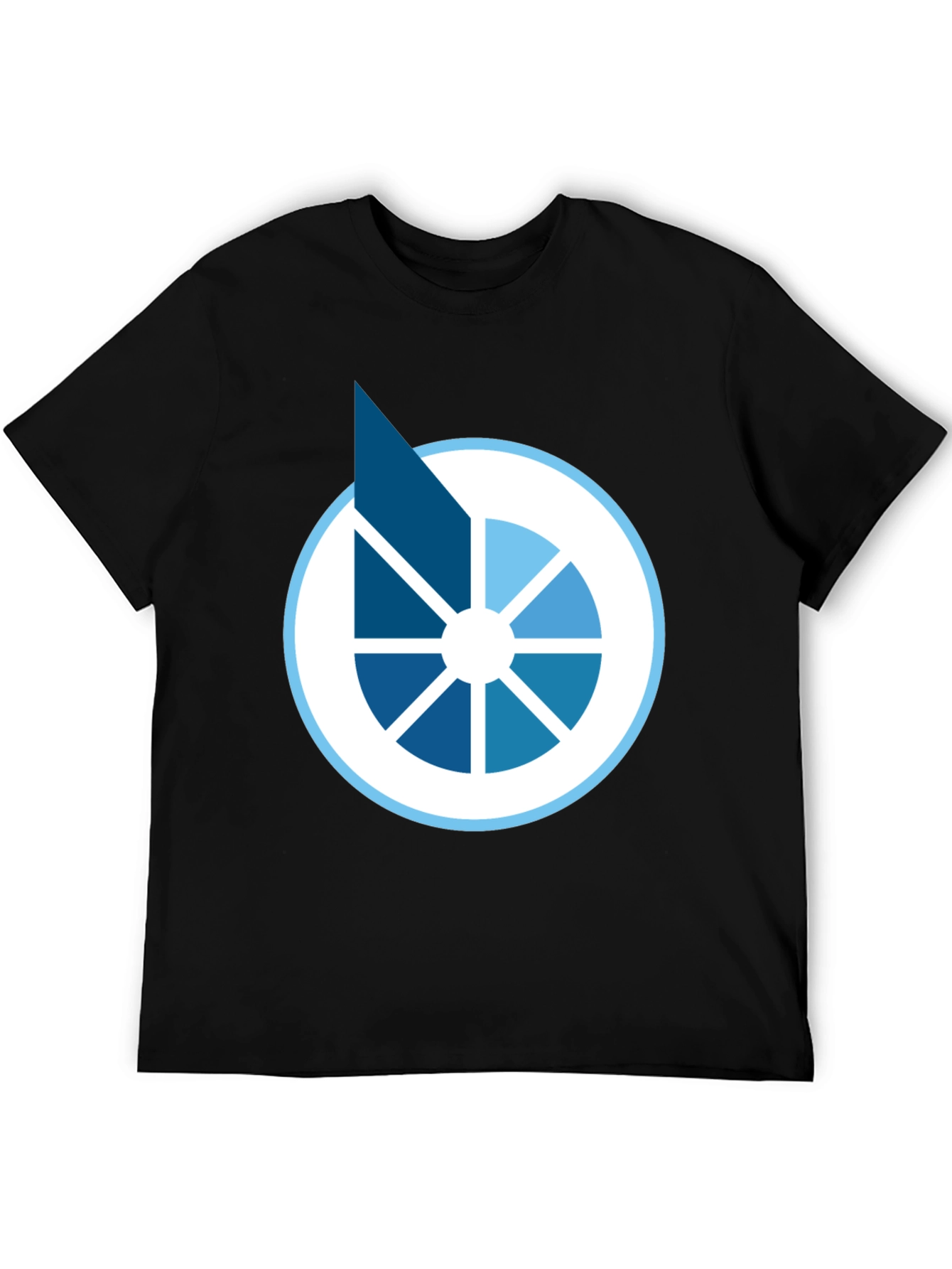 Camiseta Negra Diseño Circular Abstracto