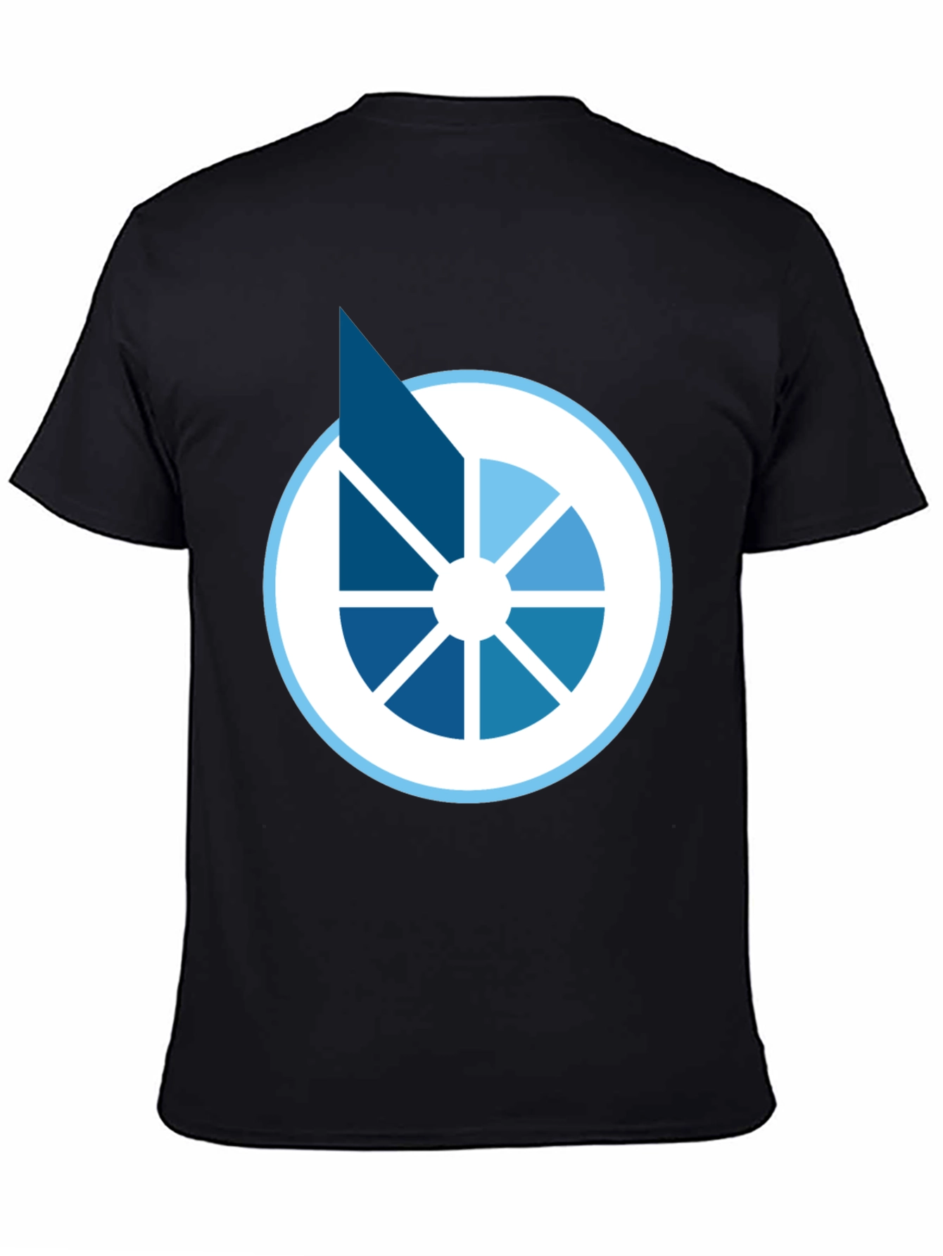 Camiseta Negra Diseño Circular Abstracto