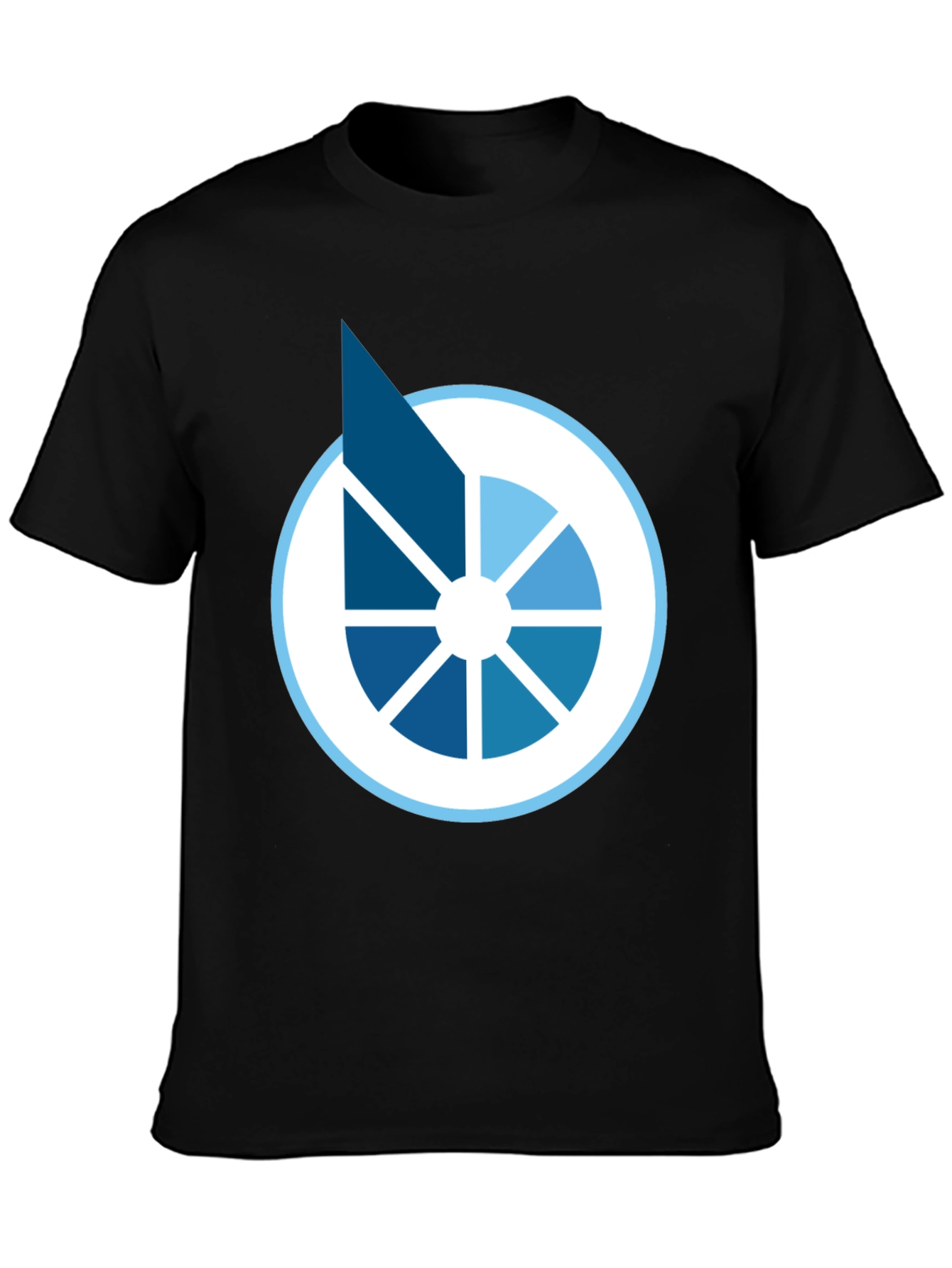 Camiseta Negra Diseño Circular Abstracto