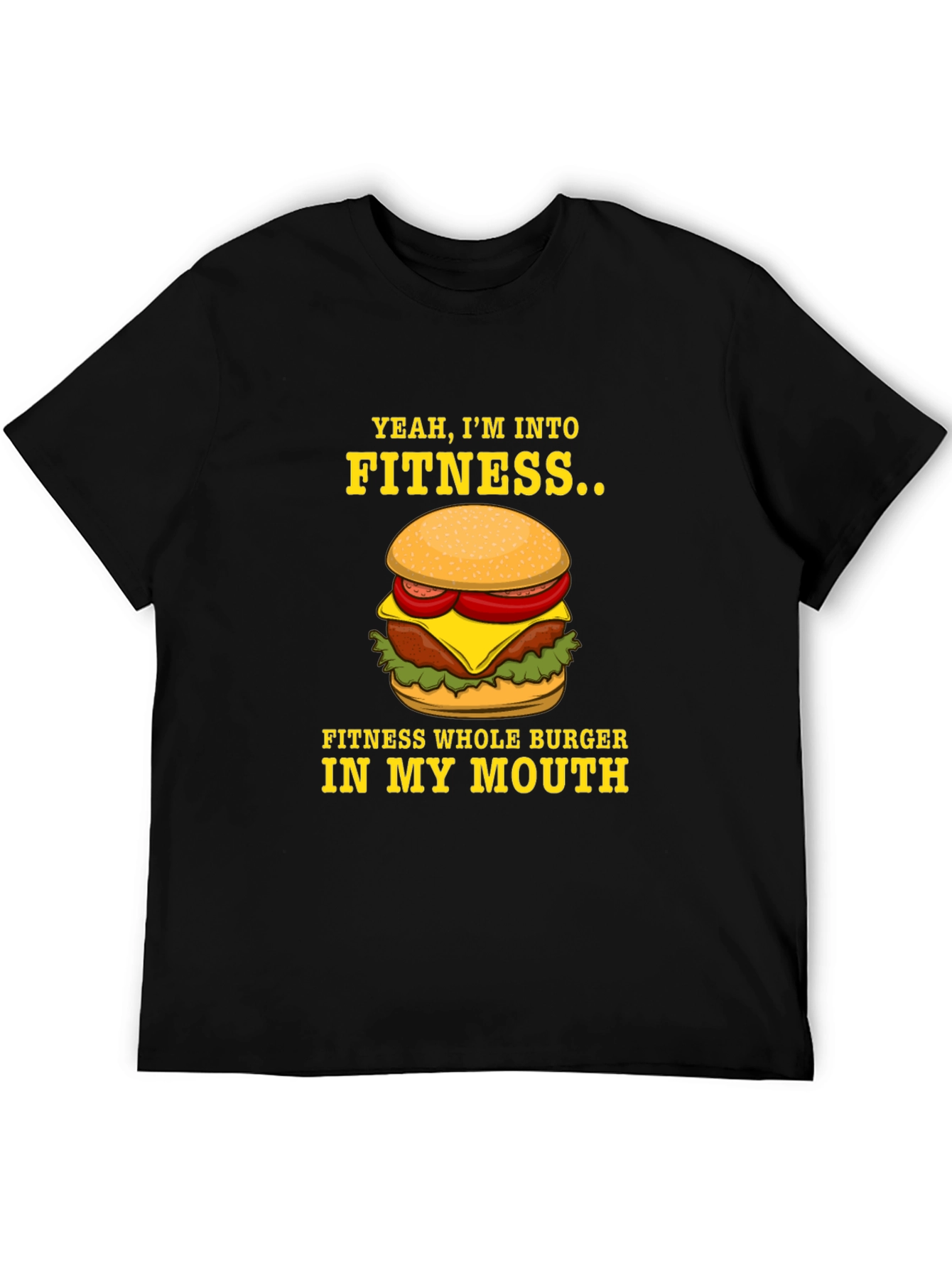 Camiseta Negra Divertida Fitness Burger