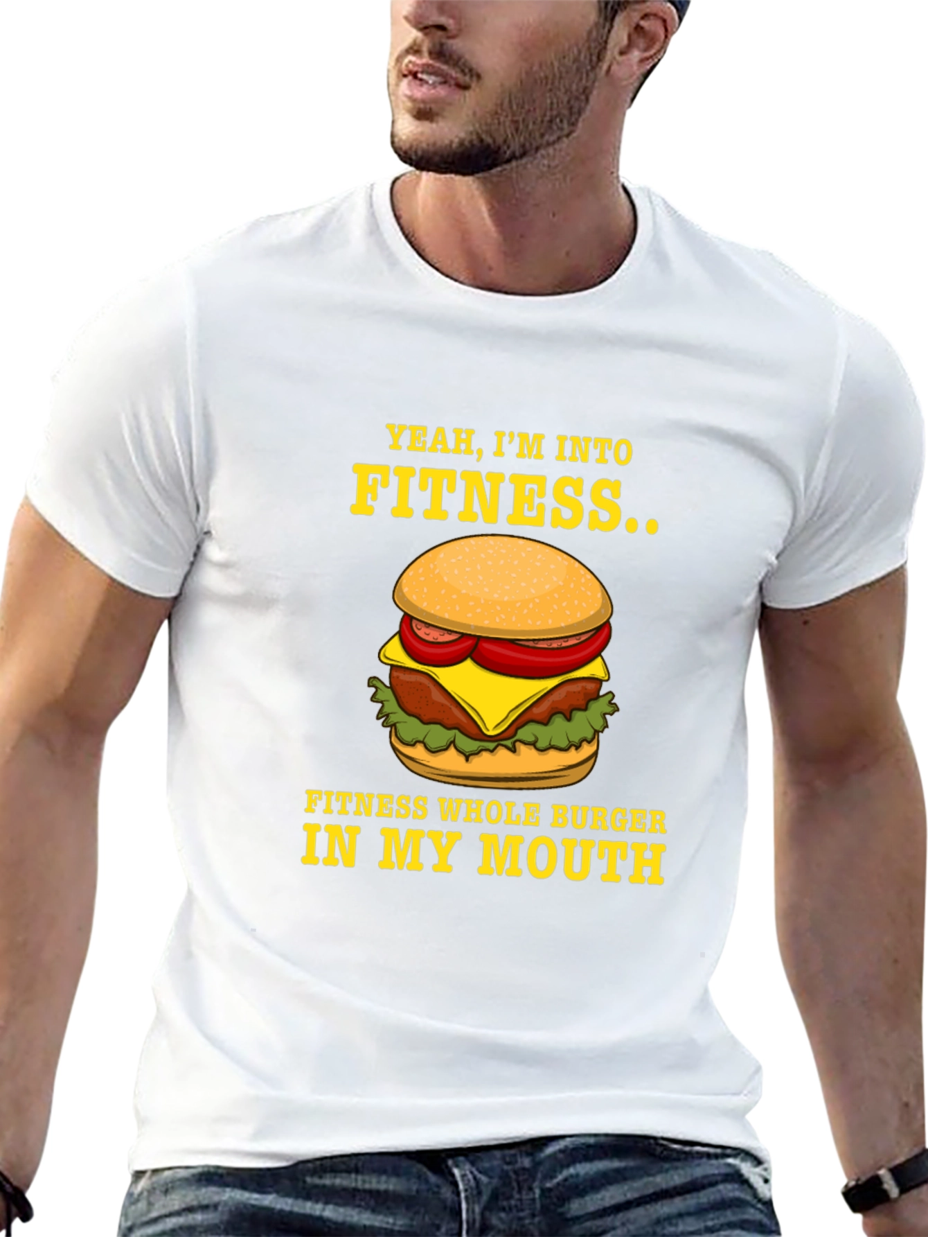 Camiseta Negra Divertida Fitness Burger