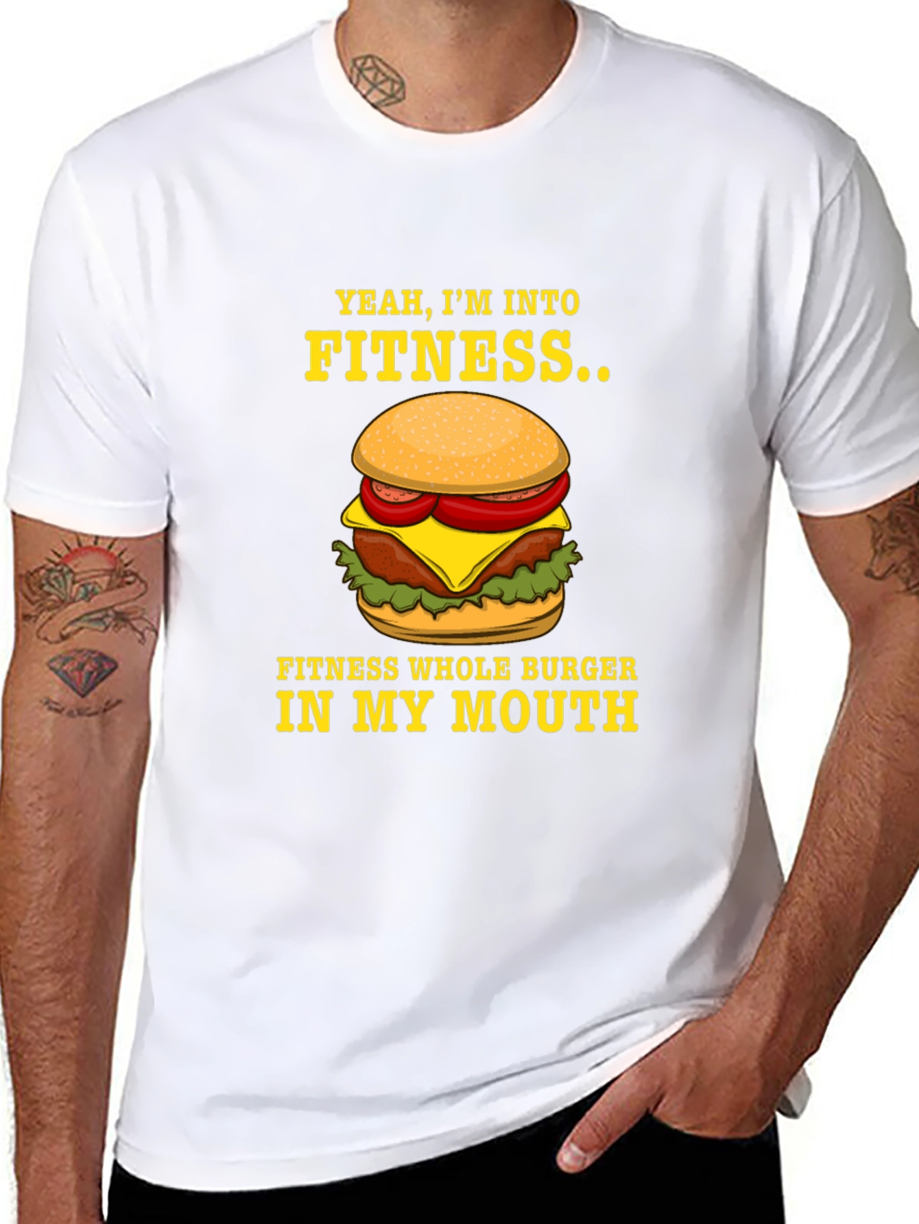Camiseta Negra Divertida Fitness Burger