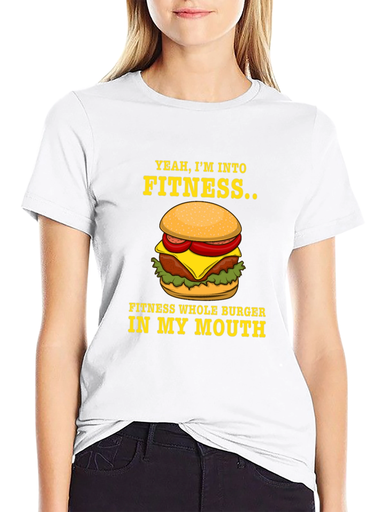 Camiseta Negra Divertida Fitness Burger