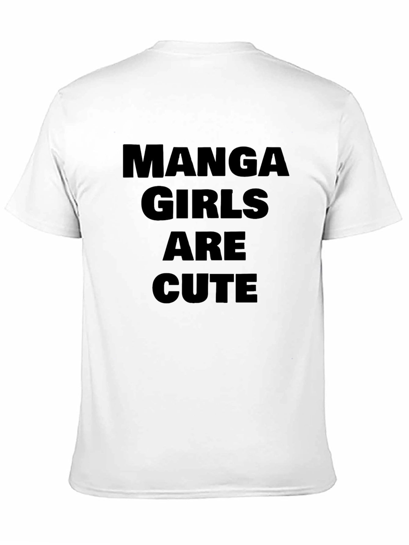 Camiseta Negra Manga: Manga Girls Are Cute