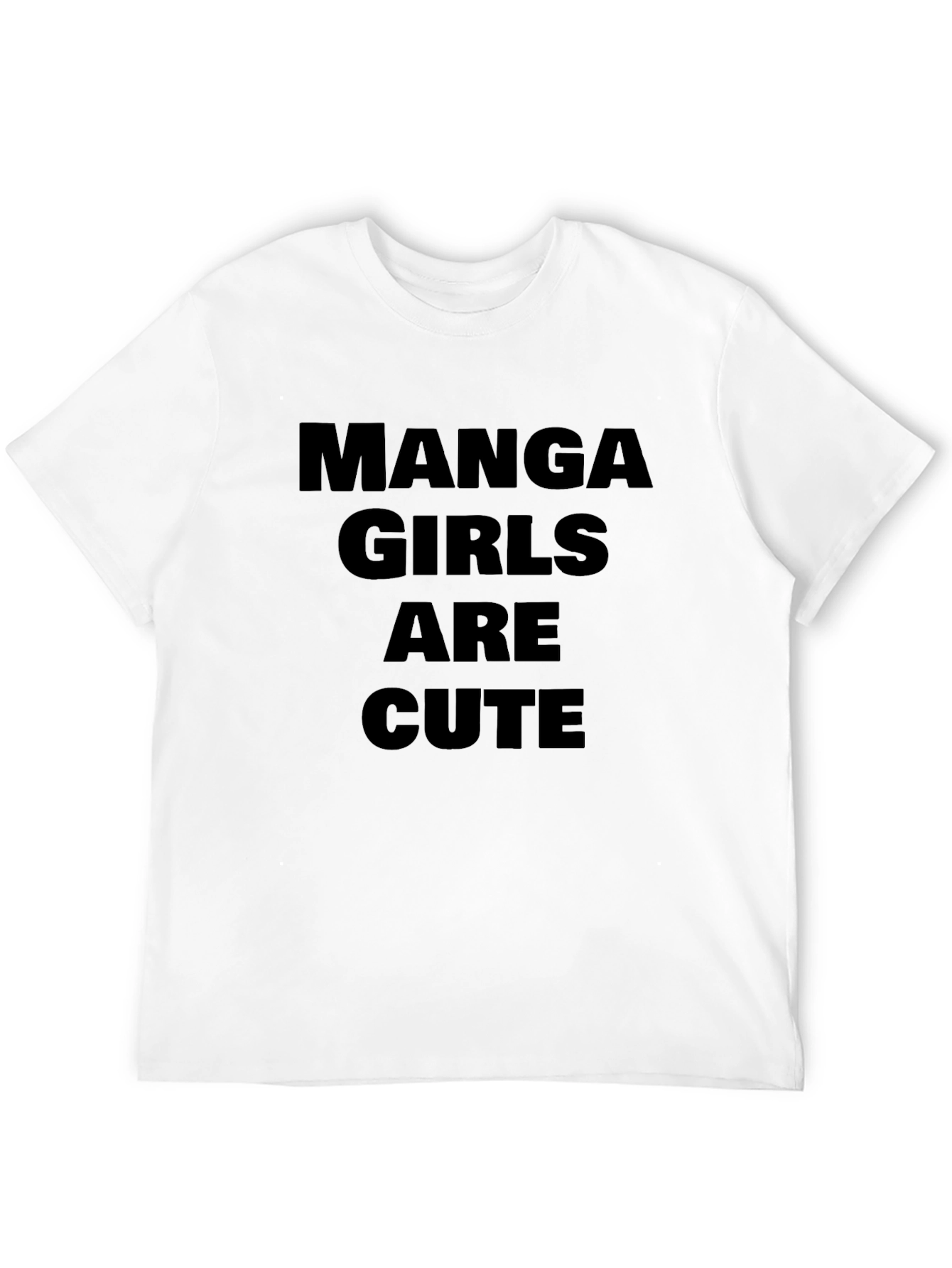 Camiseta Negra Manga: Manga Girls Are Cute