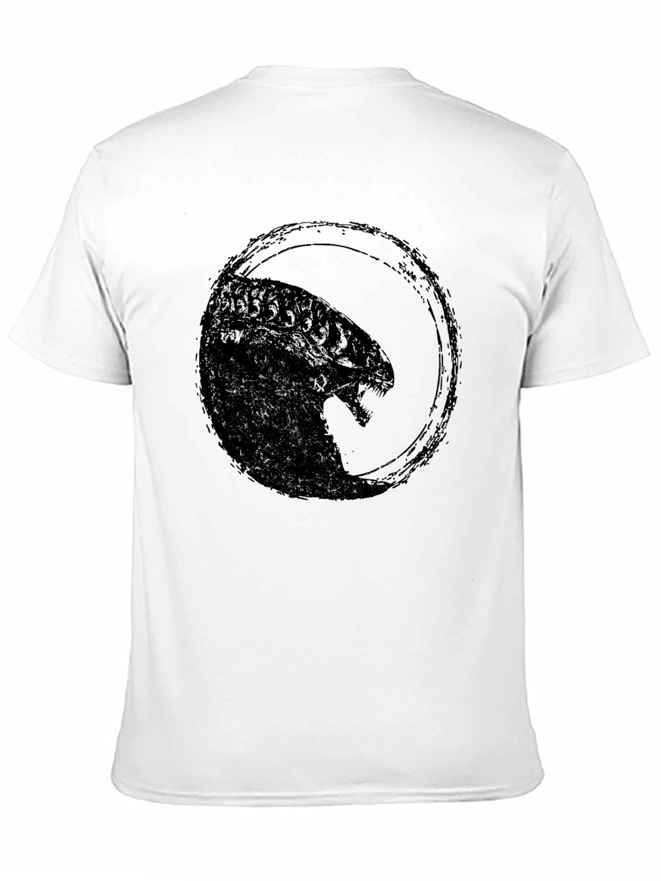 Camiseta Negra Estampada Alien para Hombre