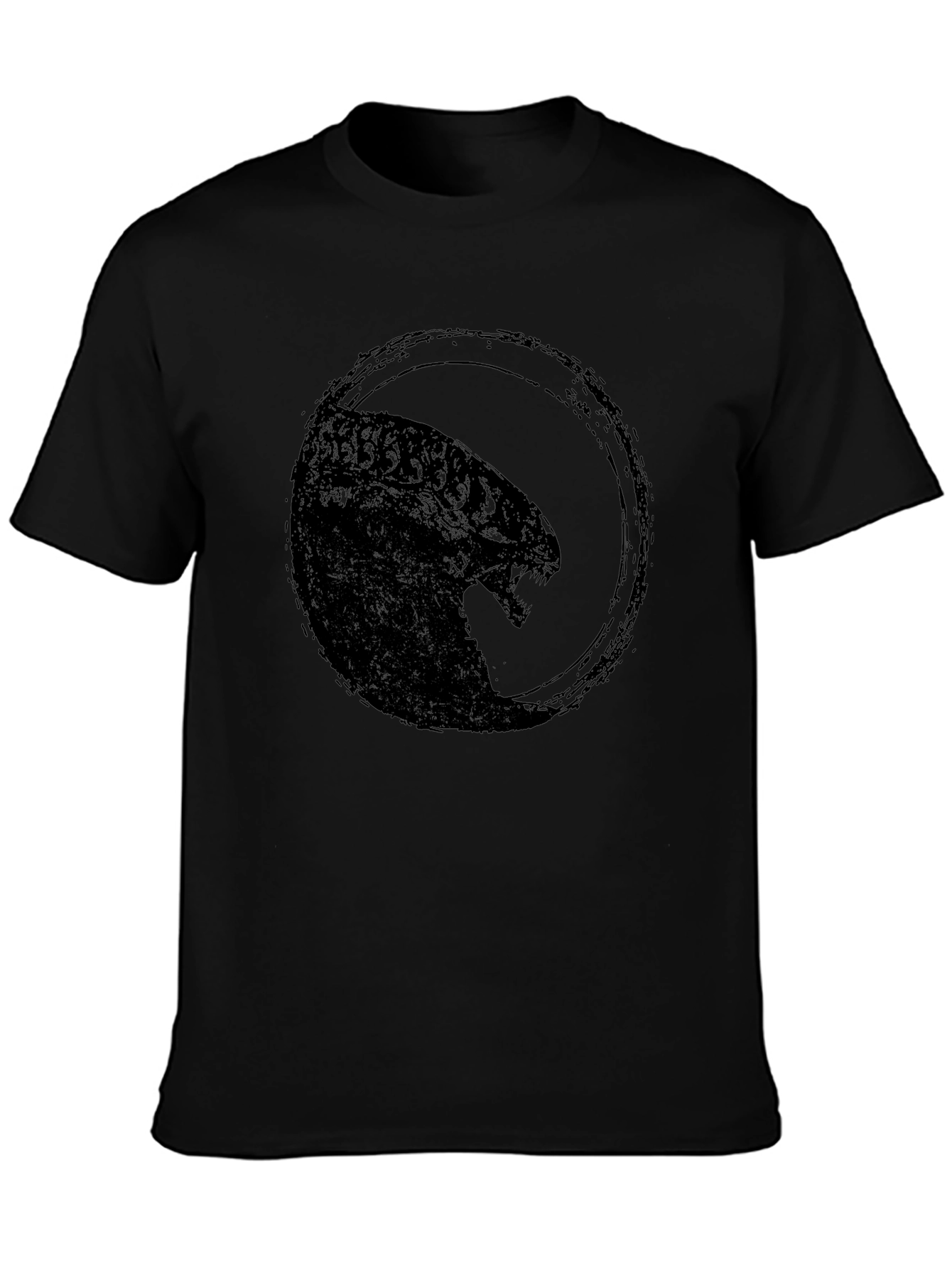 Camiseta Negra Estampada Alien para Hombre