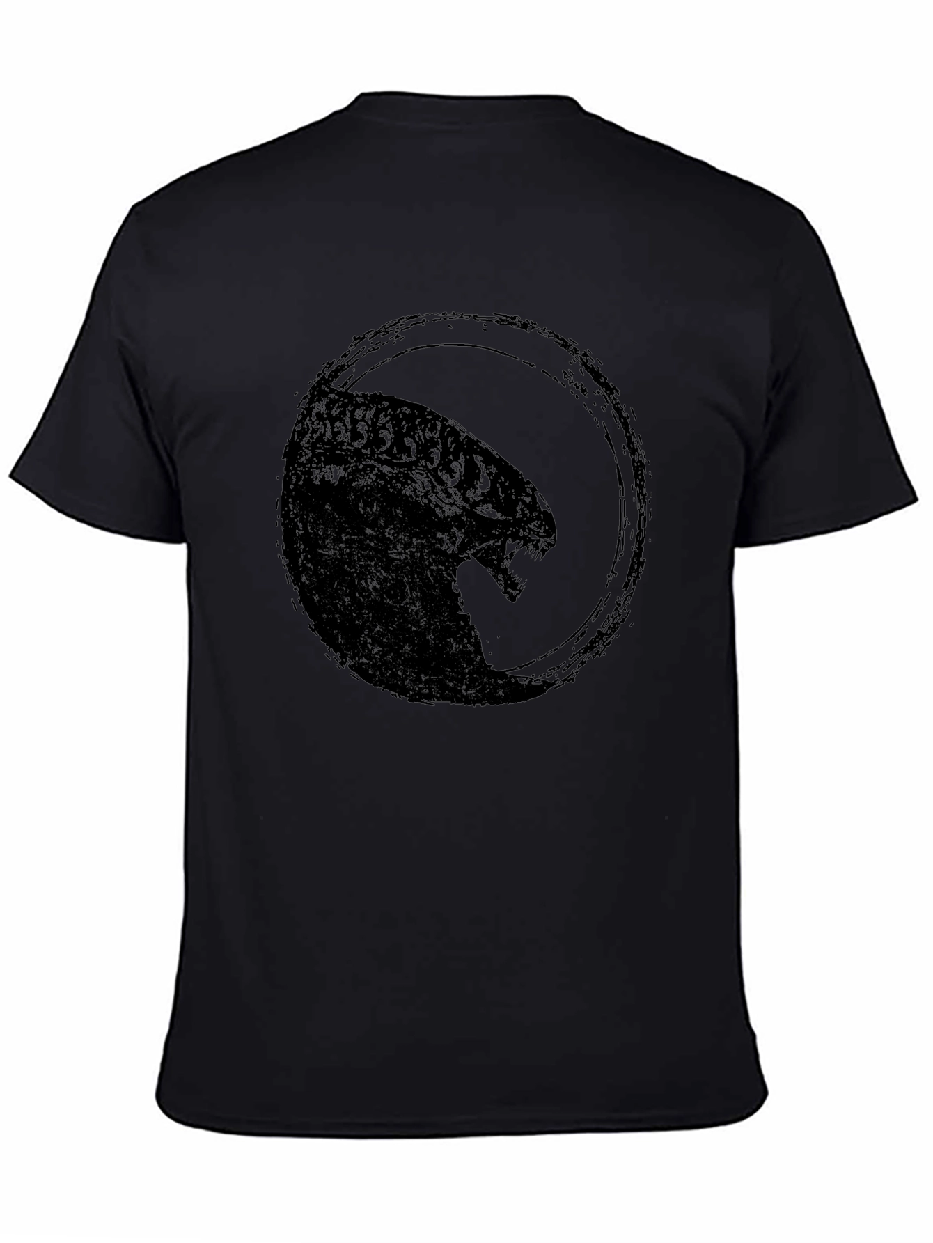 Camiseta Negra Estampada Alien para Hombre