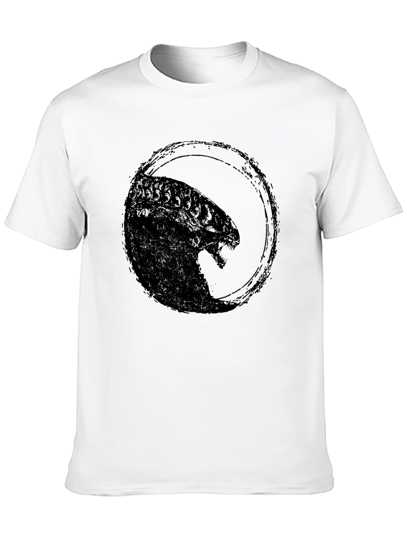 Camiseta Negra Estampada Alien para Hombre
