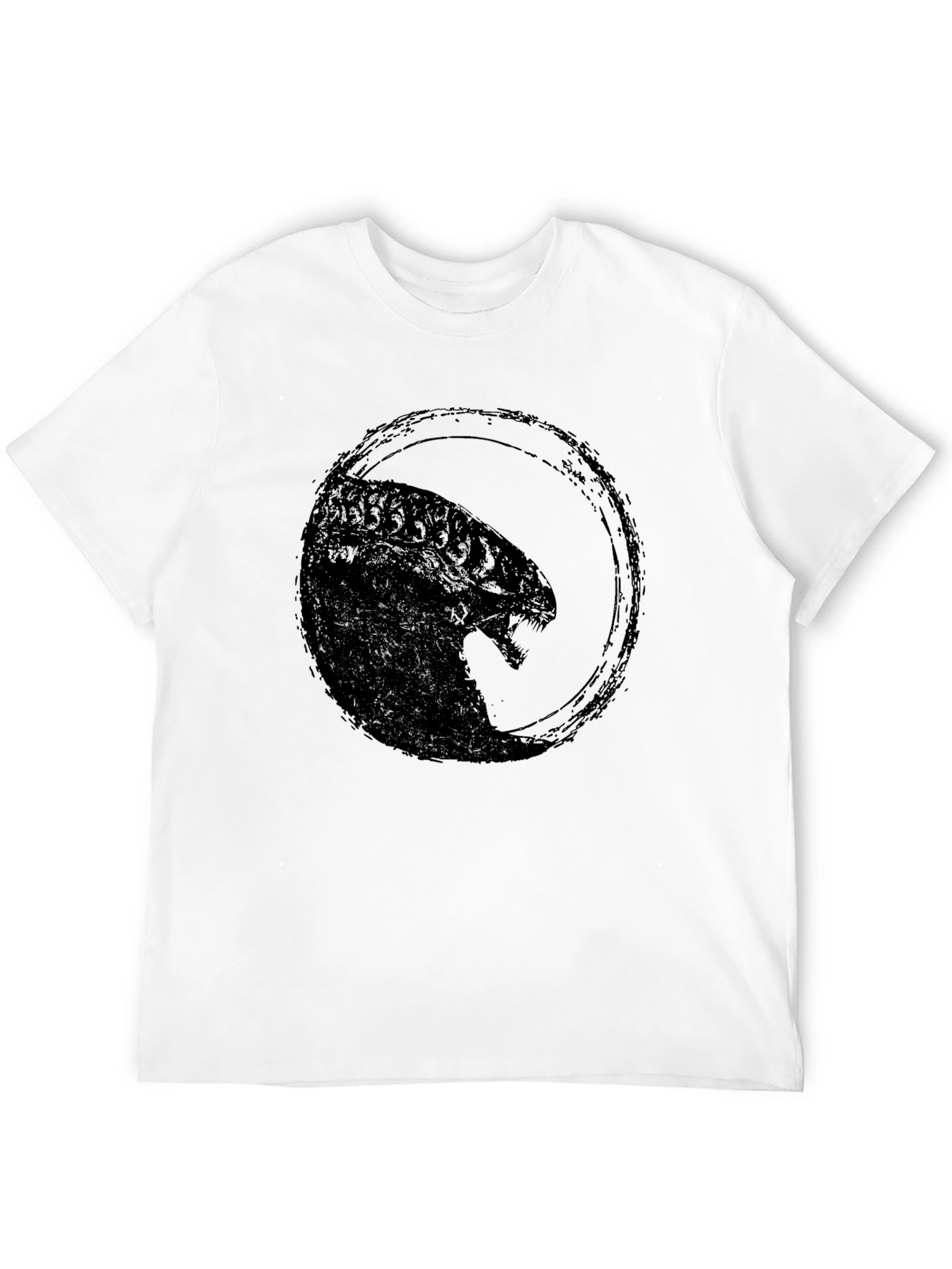 Camiseta Negra Estampada Alien para Hombre