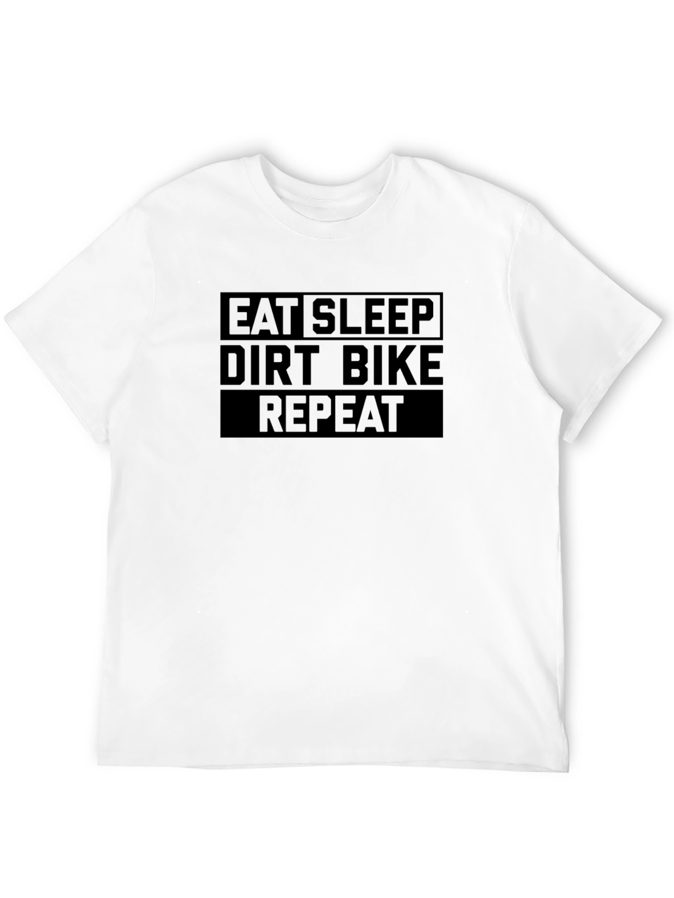 Camiseta Negra Motocross: Come Duerme Moto Repite