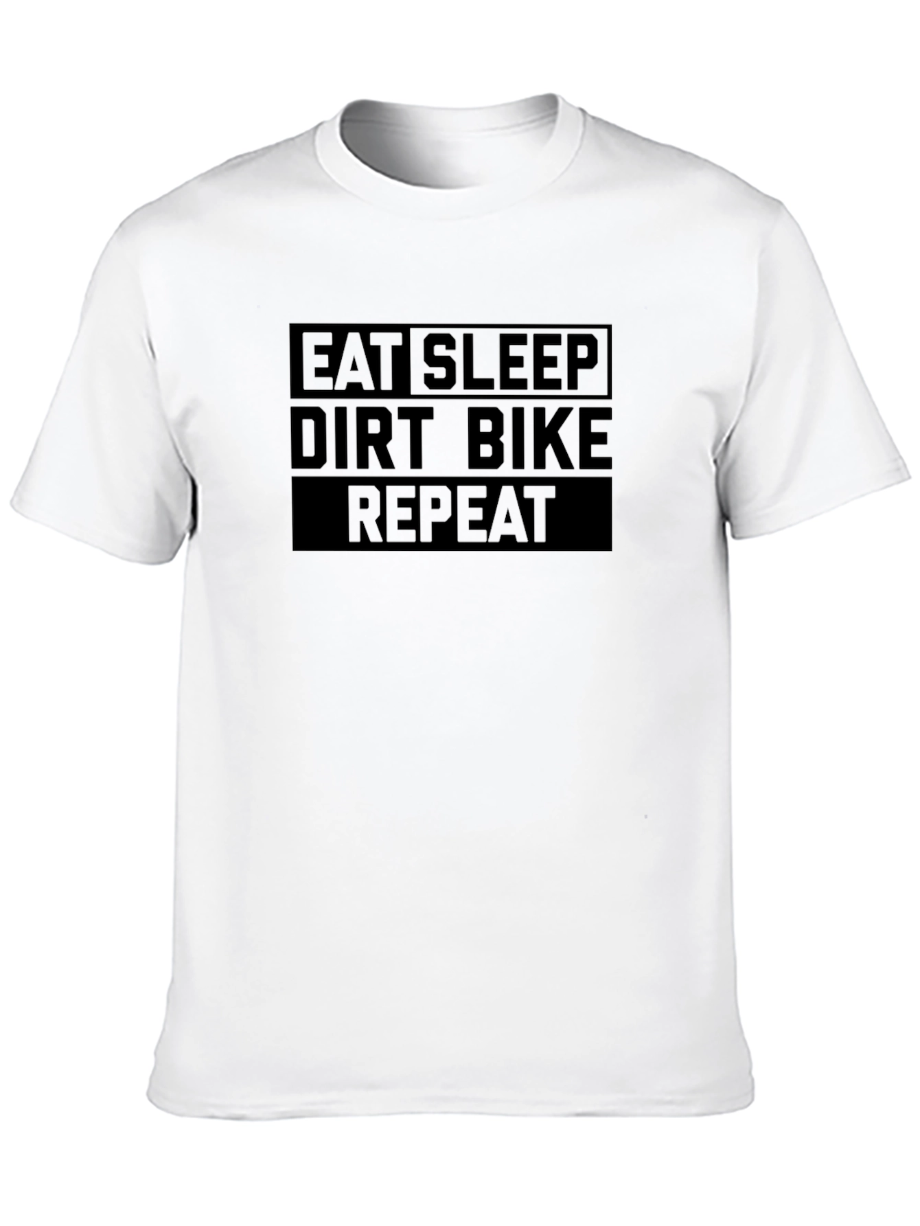 Camiseta Negra Motocross: Come Duerme Moto Repite