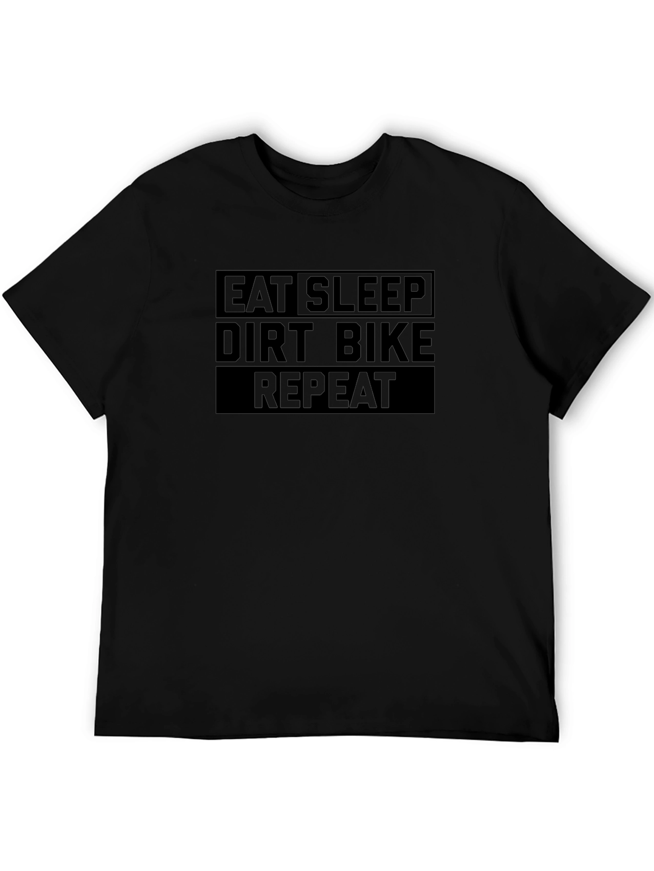 Camiseta Negra Motocross: Come Duerme Moto Repite