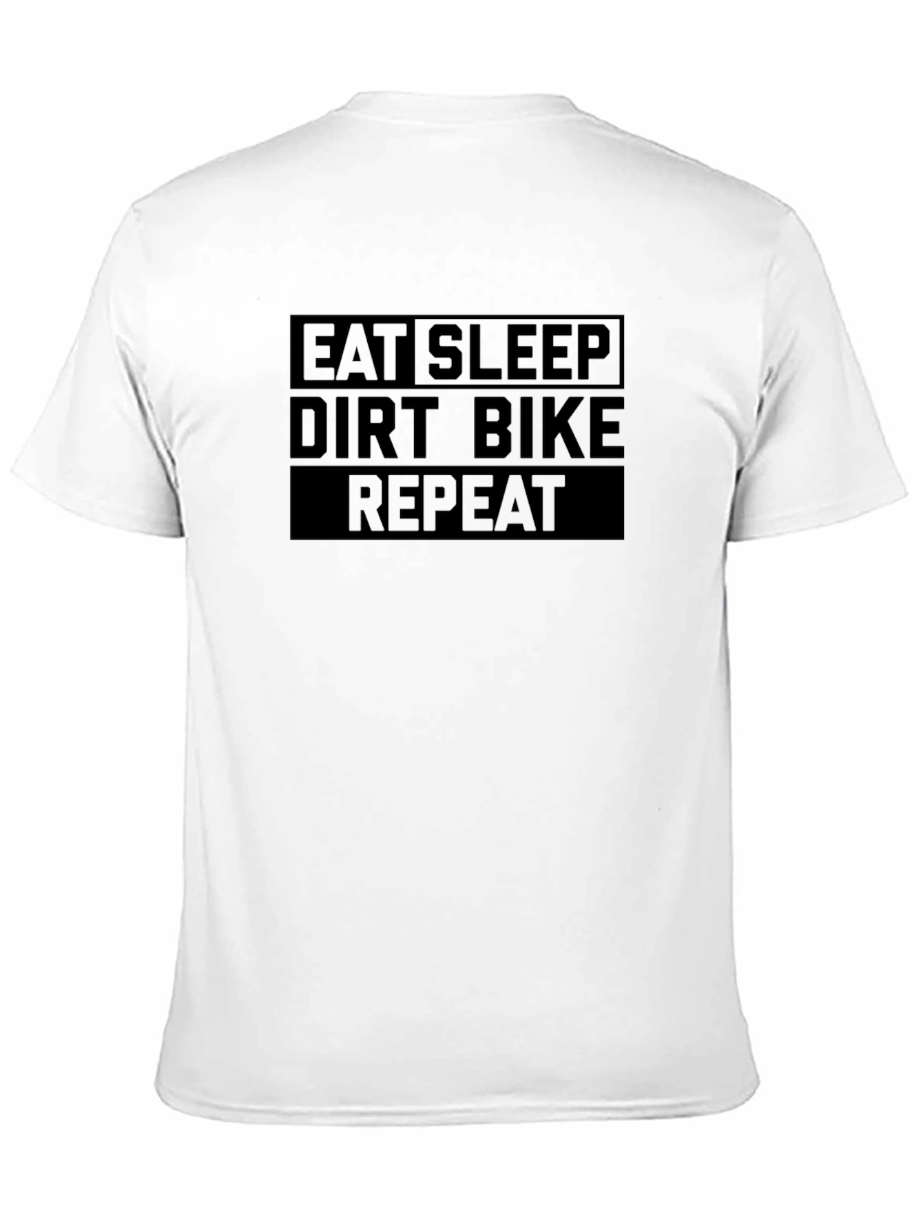 Camiseta Negra Motocross: Come Duerme Moto Repite