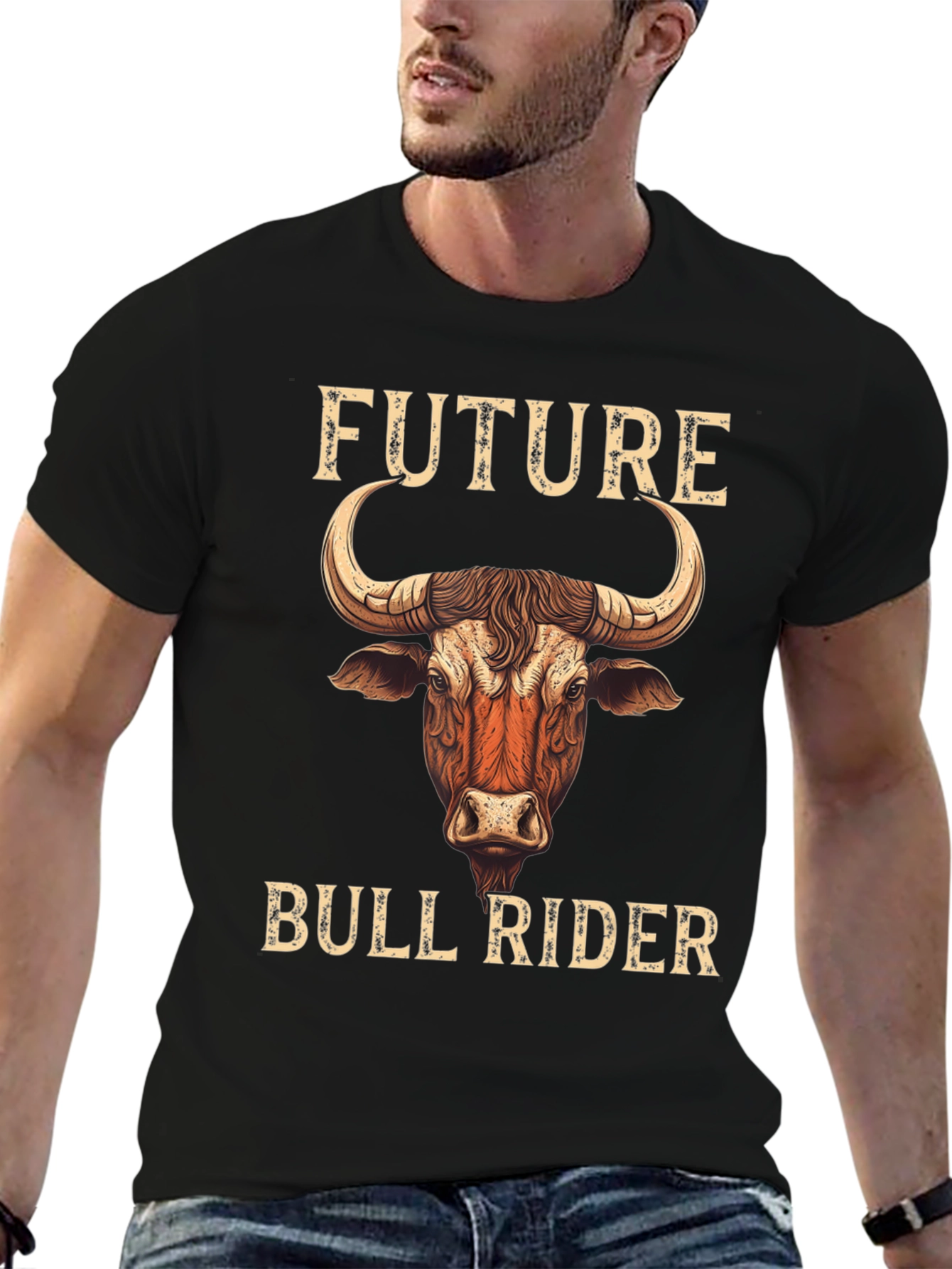Camiseta Negra Futuro Jinete de Toros