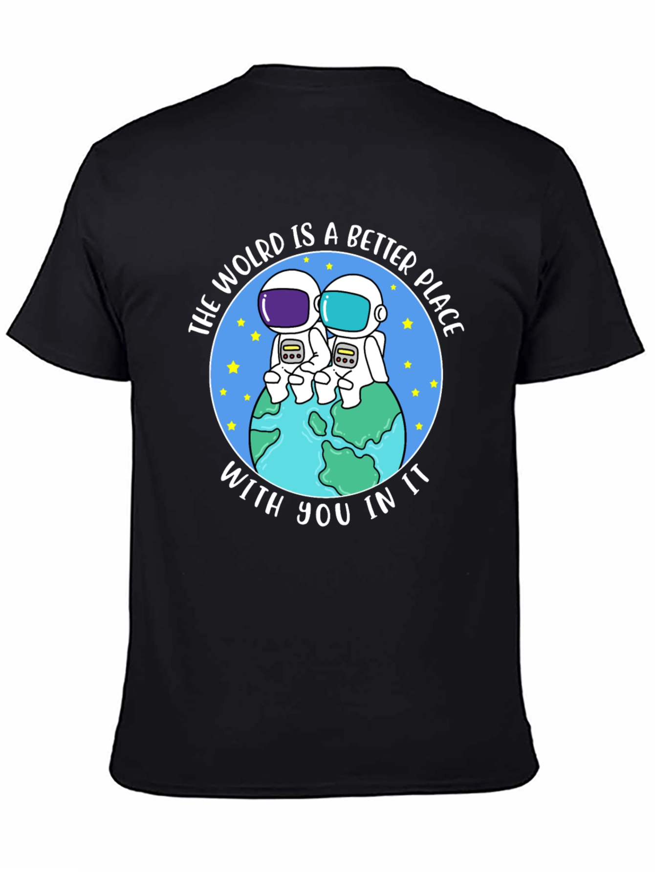 Camiseta Negra: Un Mundo Mejor Contigo