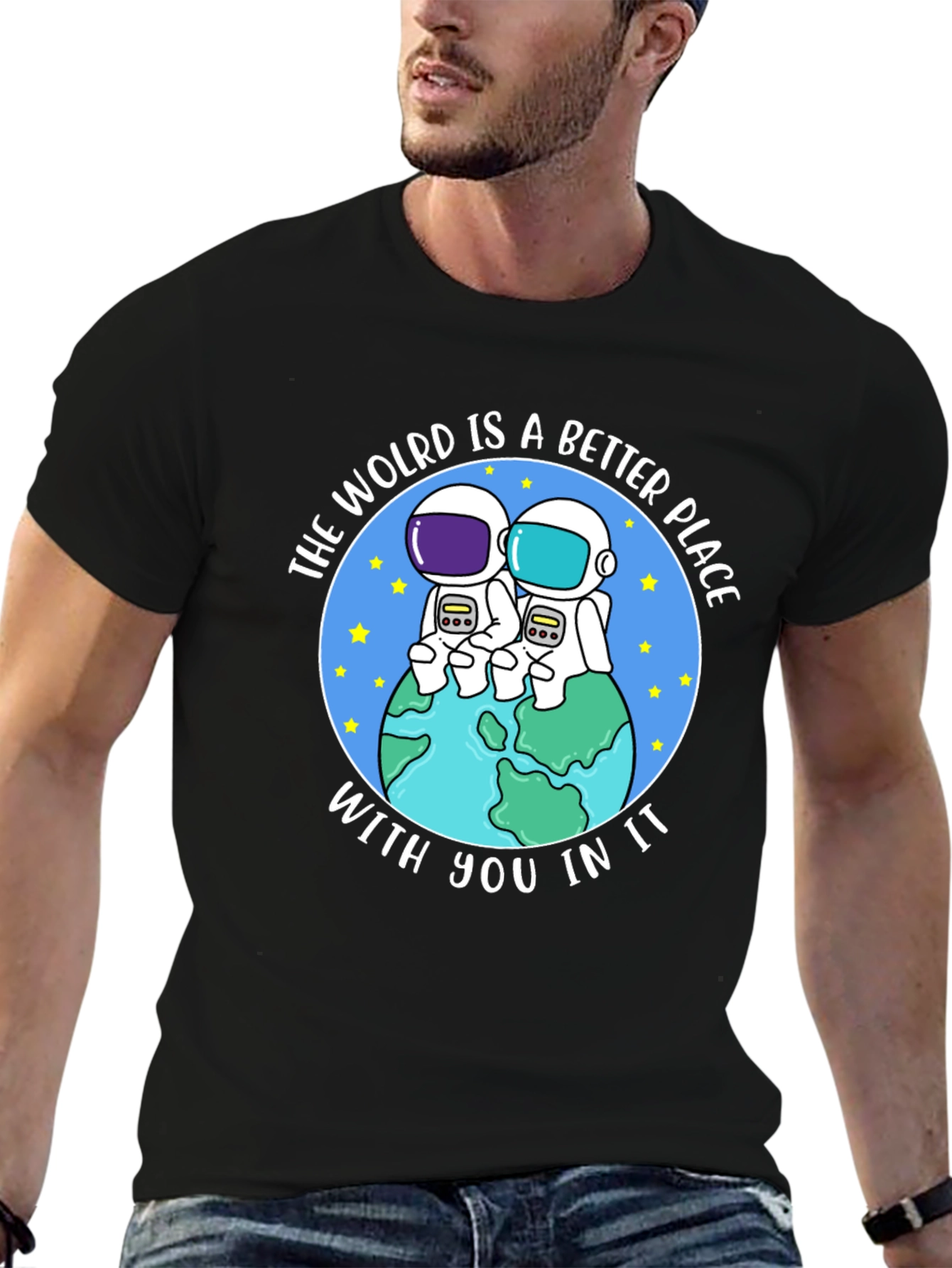 Camiseta Negra: Un Mundo Mejor Contigo