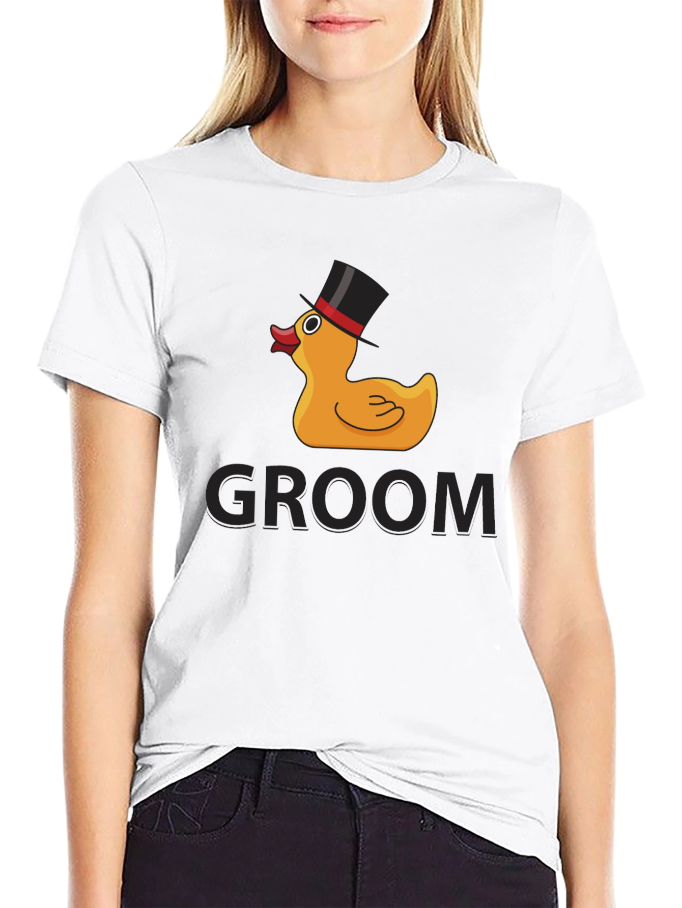 Camiseta Negra Groom Duck para Novio