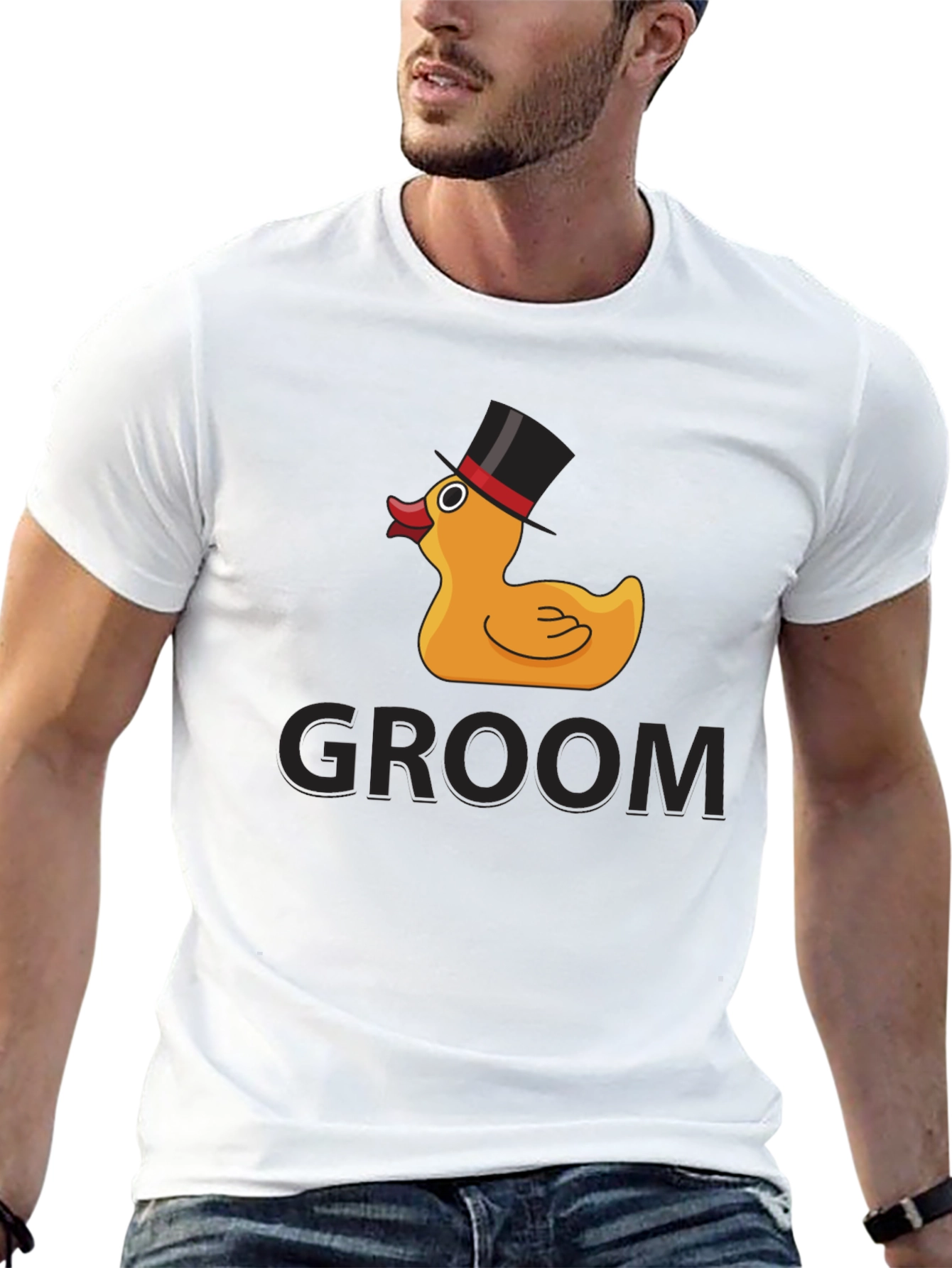 Camiseta Negra Groom Duck para Novio