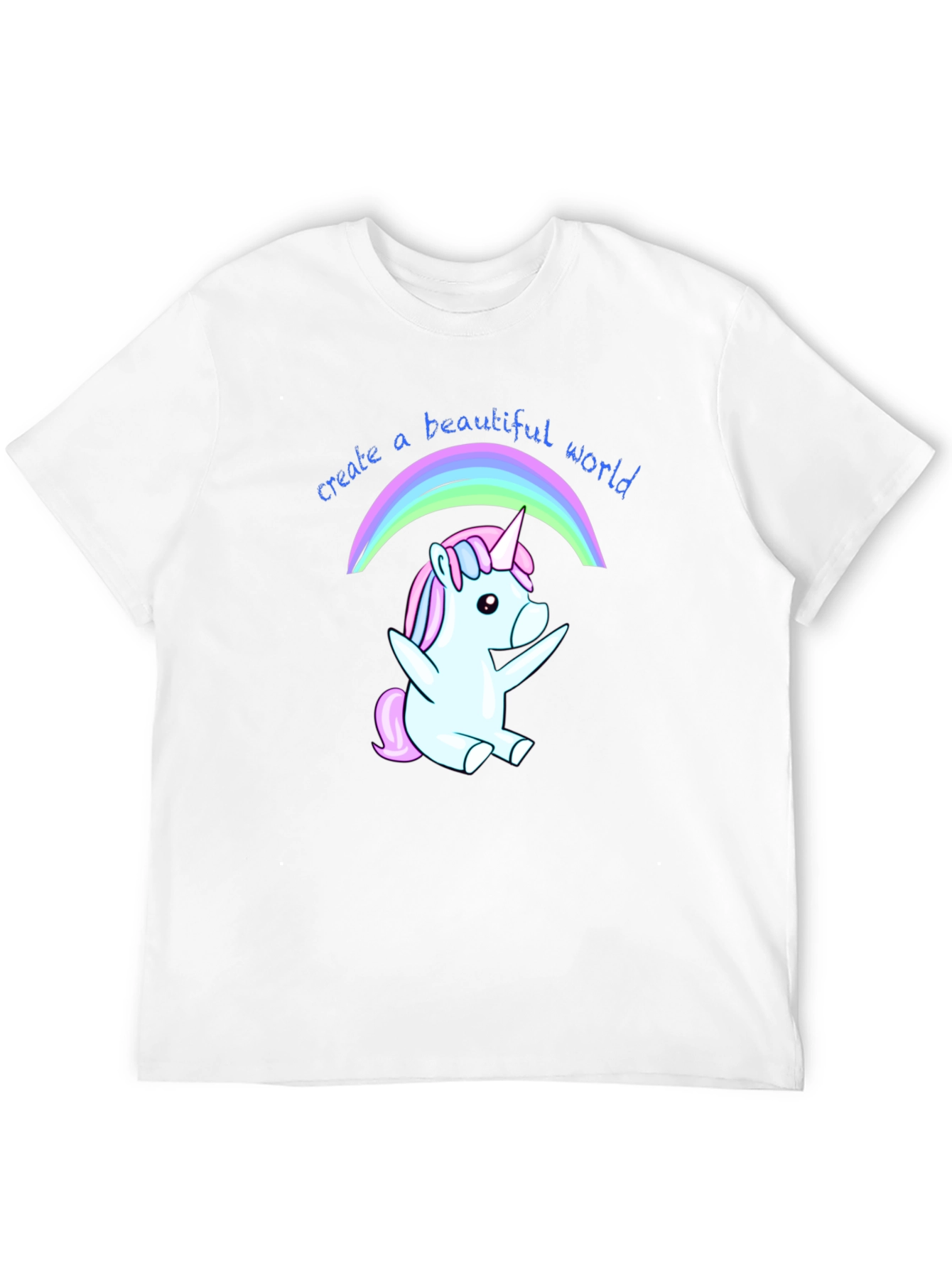 Camiseta Negra Unicornio Arcoíris