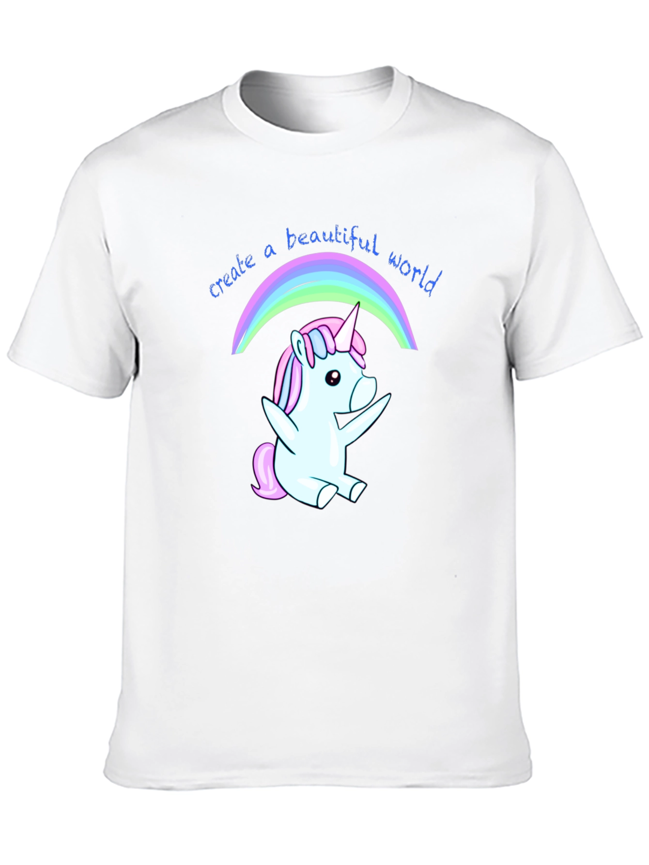 Camiseta Negra Unicornio Arcoíris