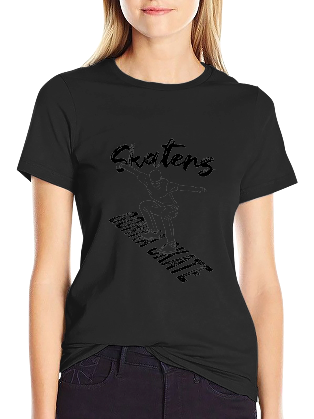 Camiseta Negra Skaters Gonna Skate